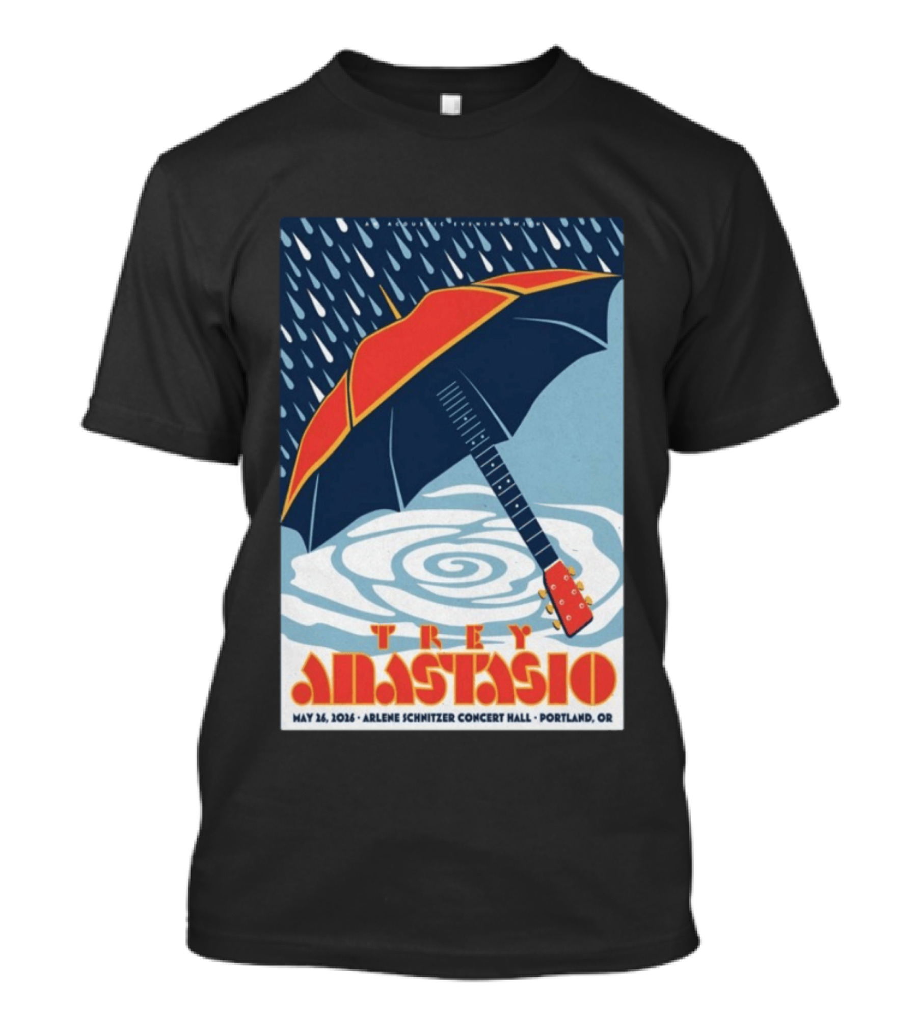 Trey Anastasio Arlene Schnitzer Concert Hall Portland OR May 26 2026 Umbrella Guitar T-Shirt