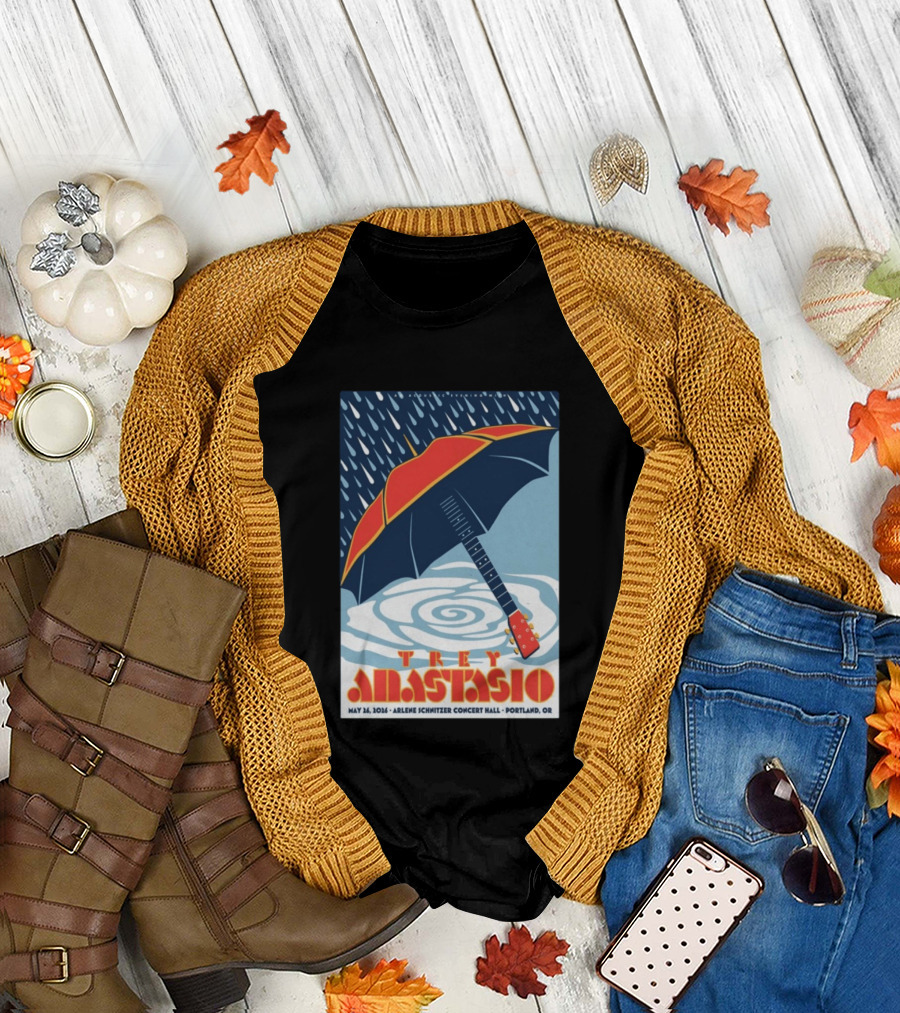 Trey Anastasio Arlene Schnitzer Concert Hall Portland OR May 26 2026 Umbrella Guitar T-Shirt