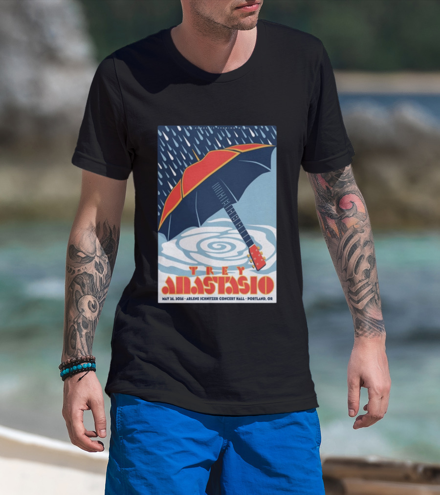 Trey Anastasio Arlene Schnitzer Concert Hall Portland OR May 26 2026 Umbrella Guitar T-Shirt
