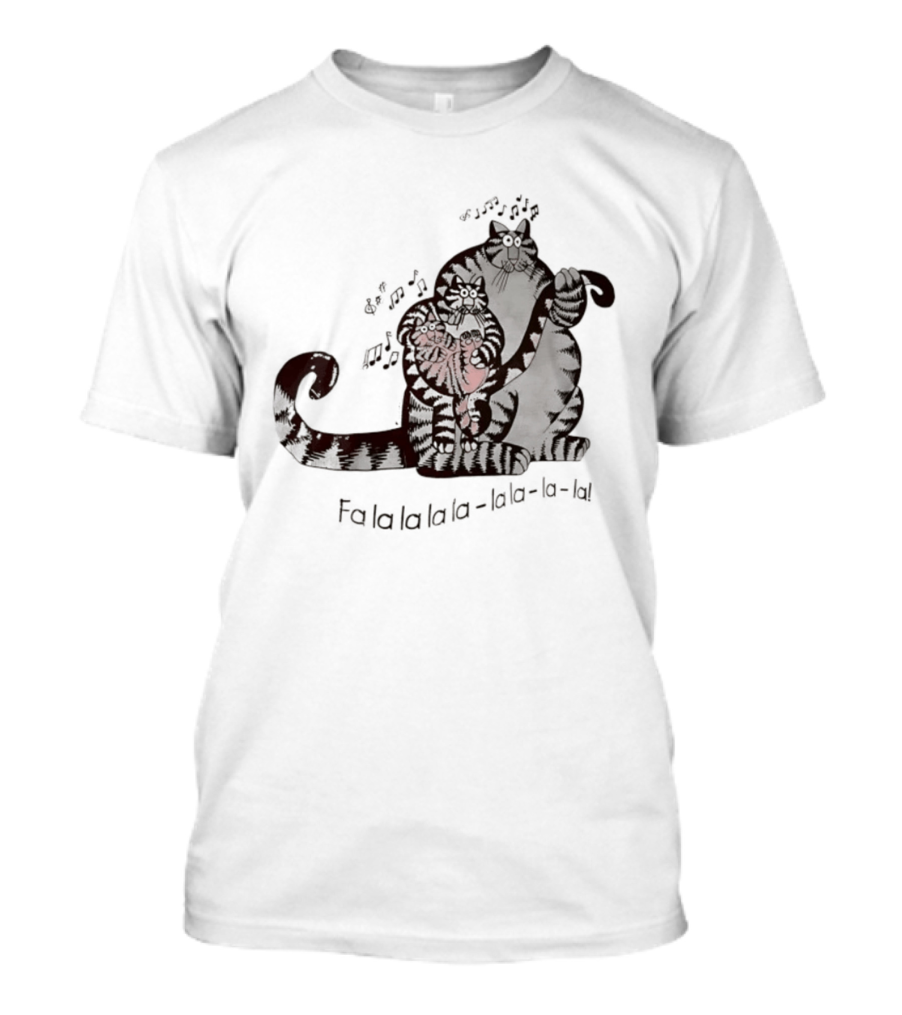 B. Kliban Cat Fa La La La La La La Singing Holiday Cat T-Shirt