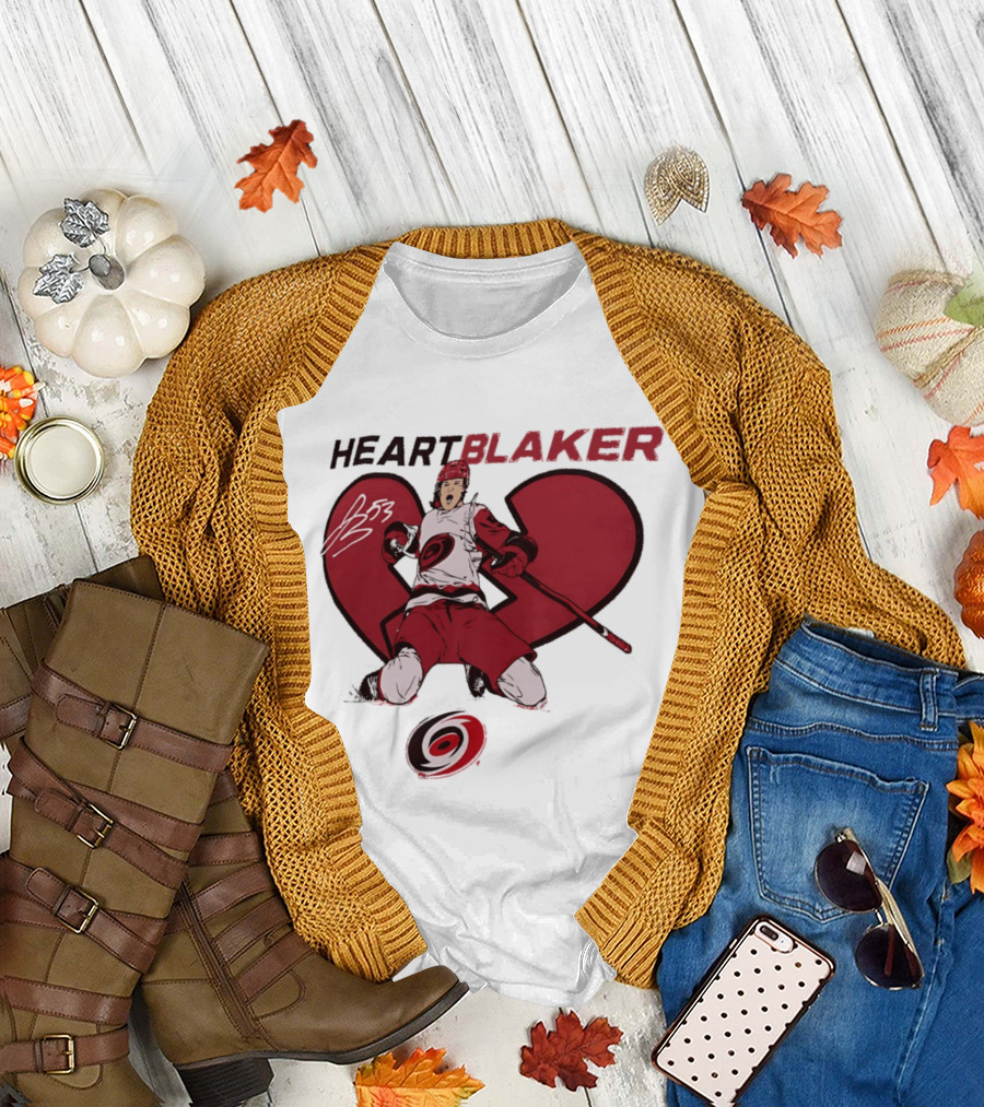 Brent Burns Heartblaker Carolina Hurricanes Broken Heart T-Shirt