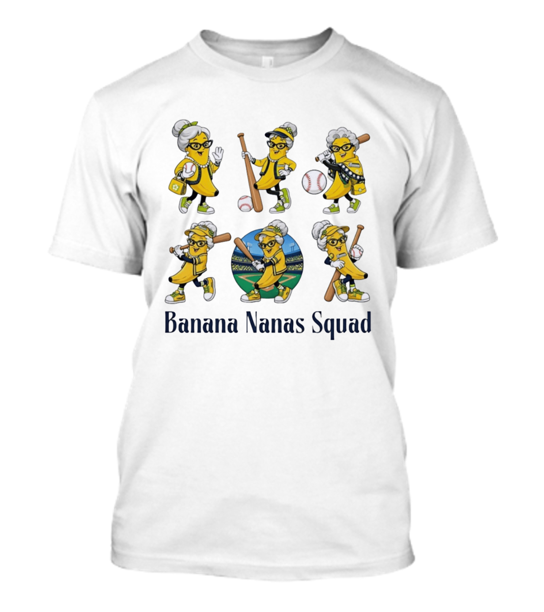 Savannah Bananas Elderly Ballplayers Playful Banana Nanas Squad T-Shirt