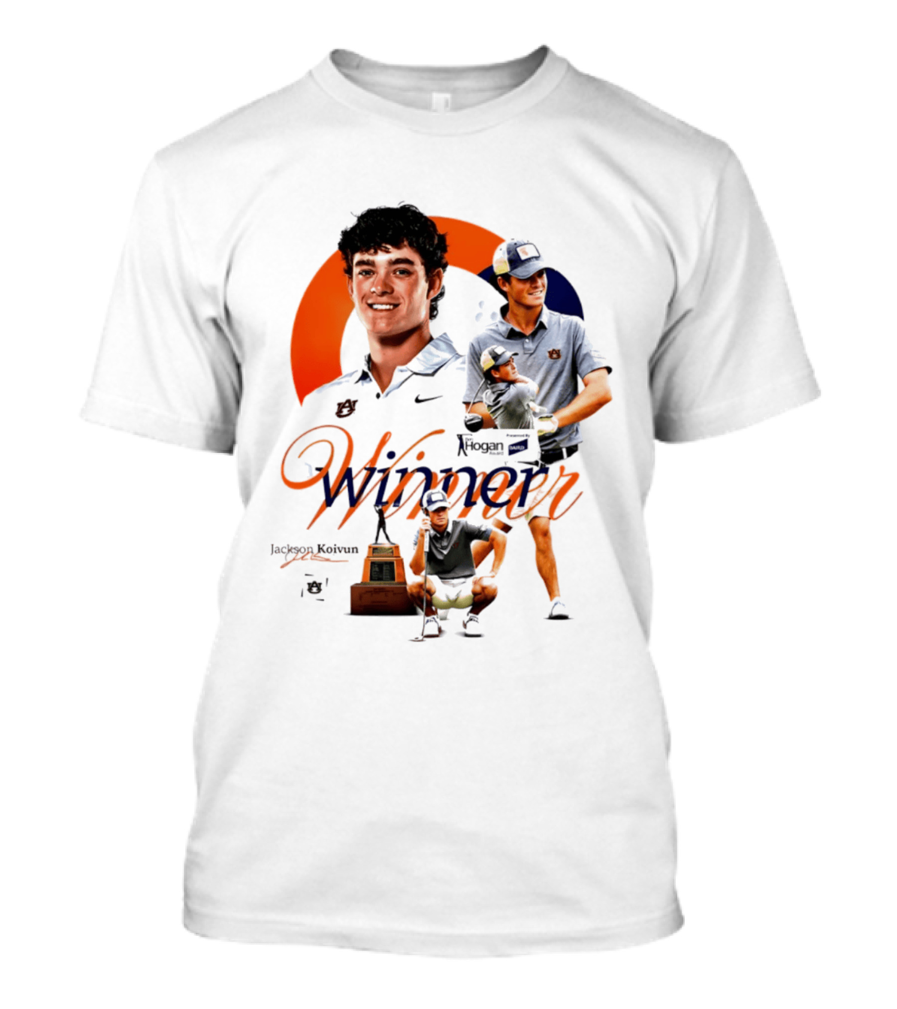 Jackson Koivun Auburn Golf Winner 2026 Trophy Nike Auburn University Golfers T-Shirt