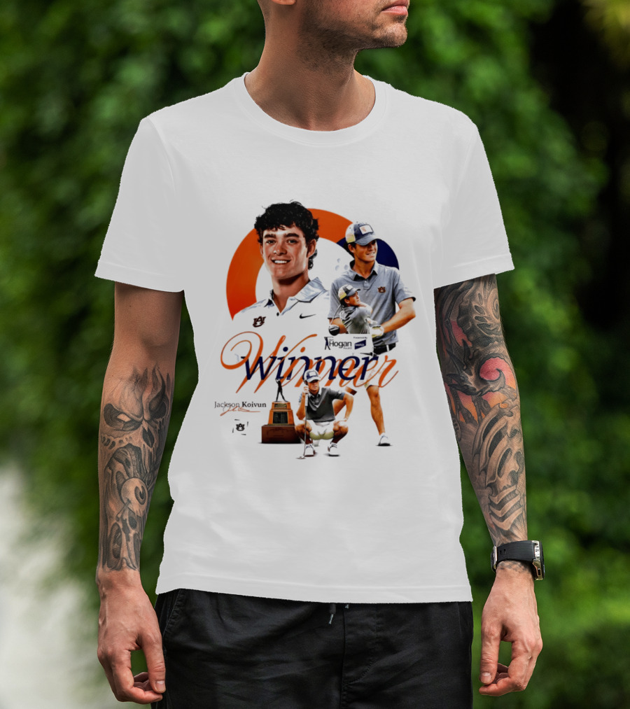 Jackson Koivun Auburn Golf Winner 2026 Trophy Nike Auburn University Golfers T-Shirt