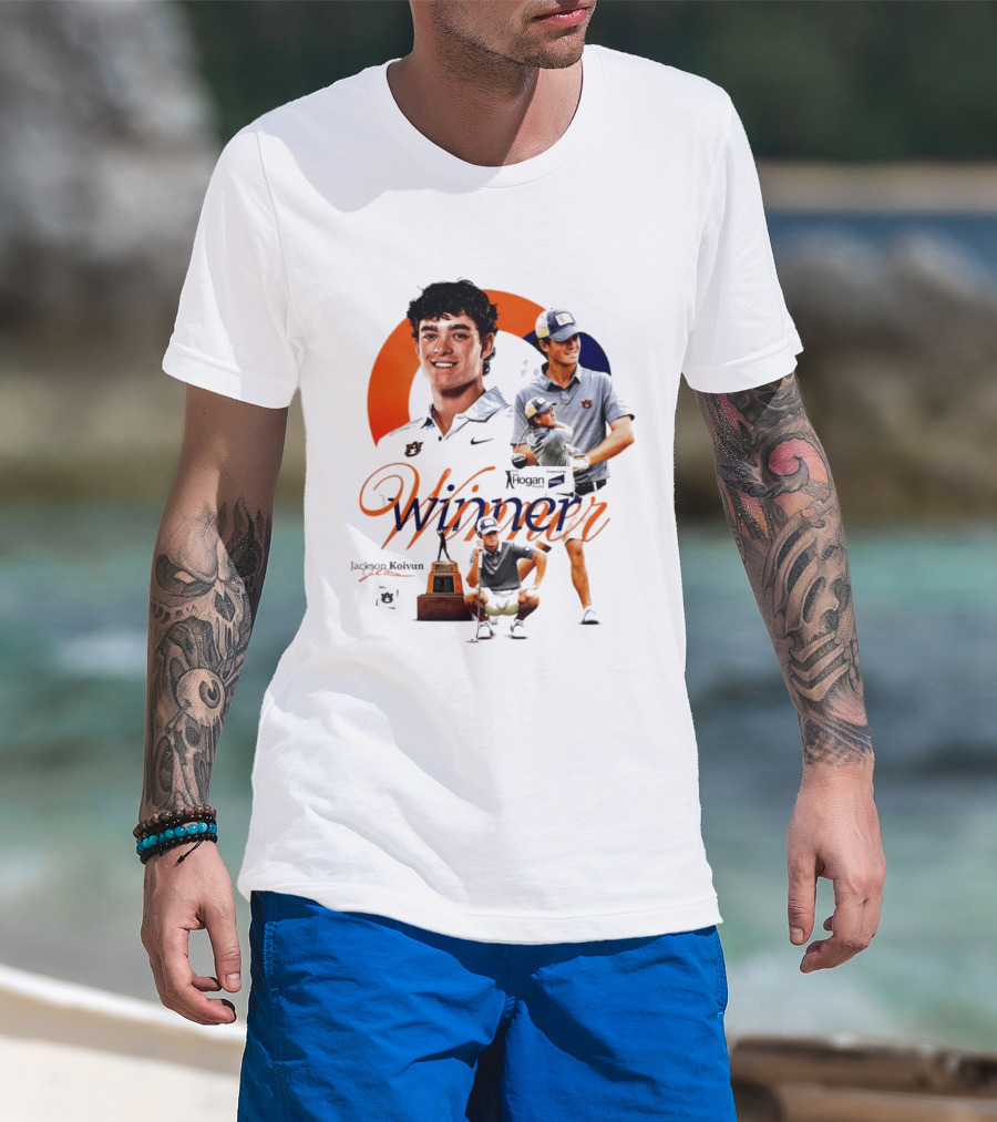 Jackson Koivun Auburn Golf Winner 2026 Trophy Nike Auburn University Golfers T-Shirt