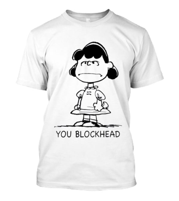Lucy Peanuts You Blockhead Classic Comic T-Shirt