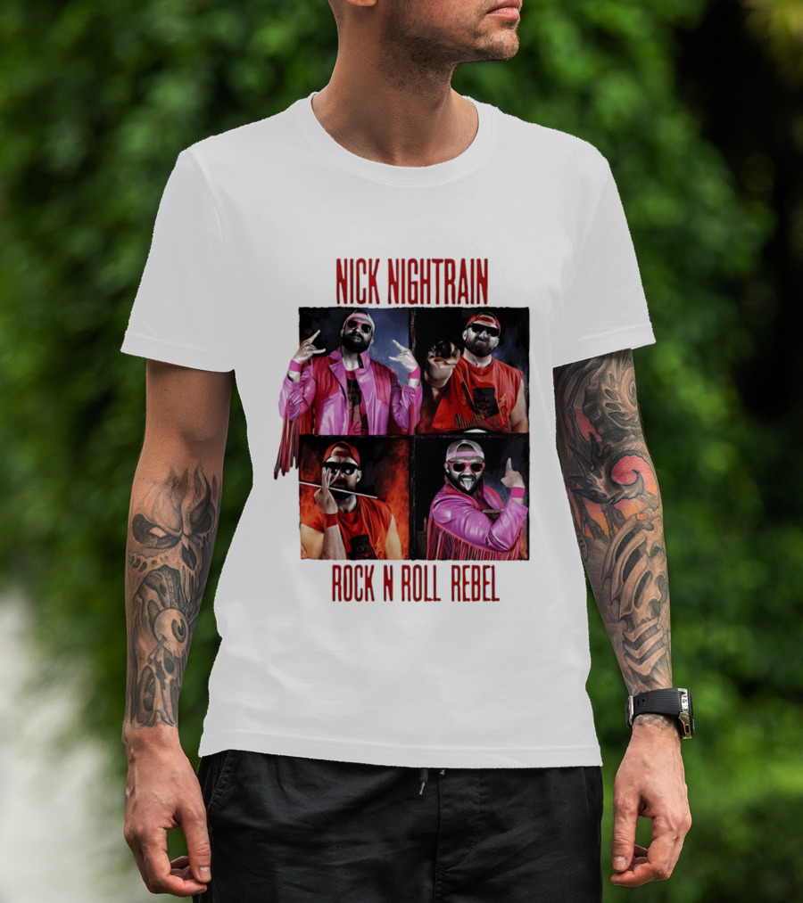 Nick Nightrain Rock N Roll Rebel Pink Jacket Red Bandana T-Shirt