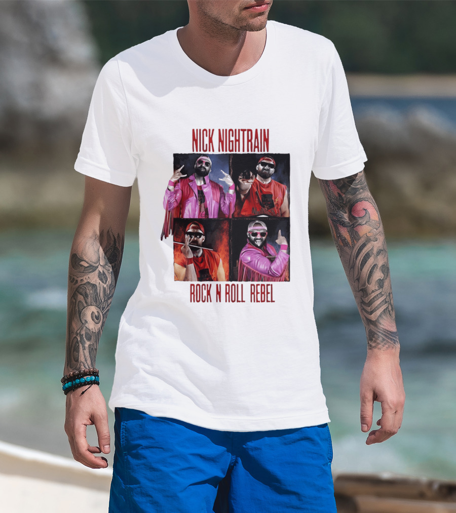 Nick Nightrain Rock N Roll Rebel Pink Jacket Red Bandana T-Shirt