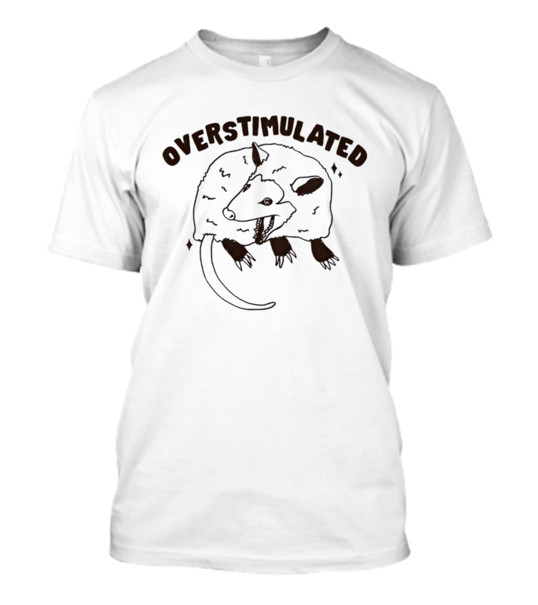 Opossum Overstimulated Sketch T-Shirt