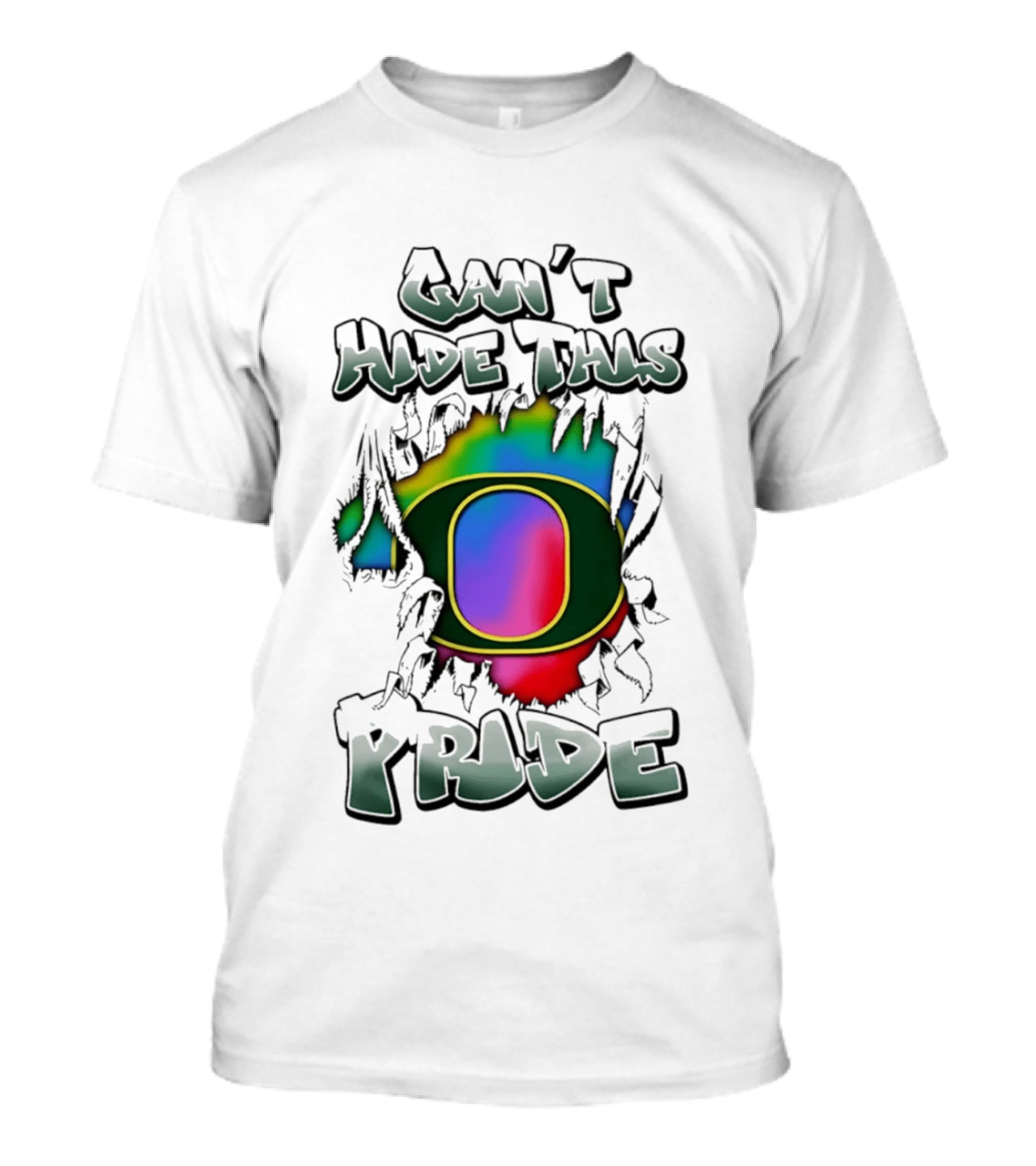 Oregon Ducks Can't Hide This Pride With Rainbow O T-Shirt