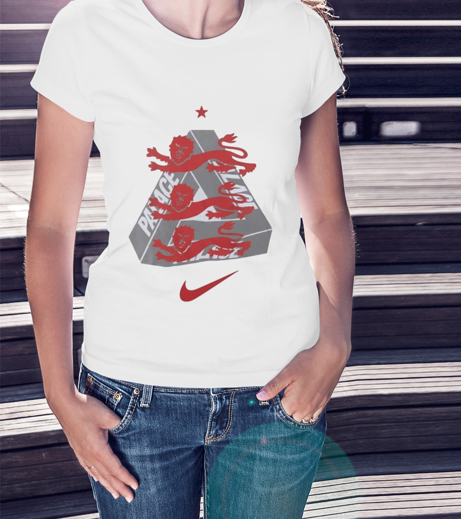 Palace Nike Collaboration With England National Football Team Lions T-Shirt