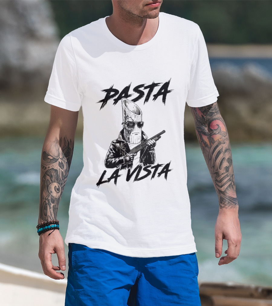 Pasta La Vista Funny Penne Terminator Pun T-Shirt