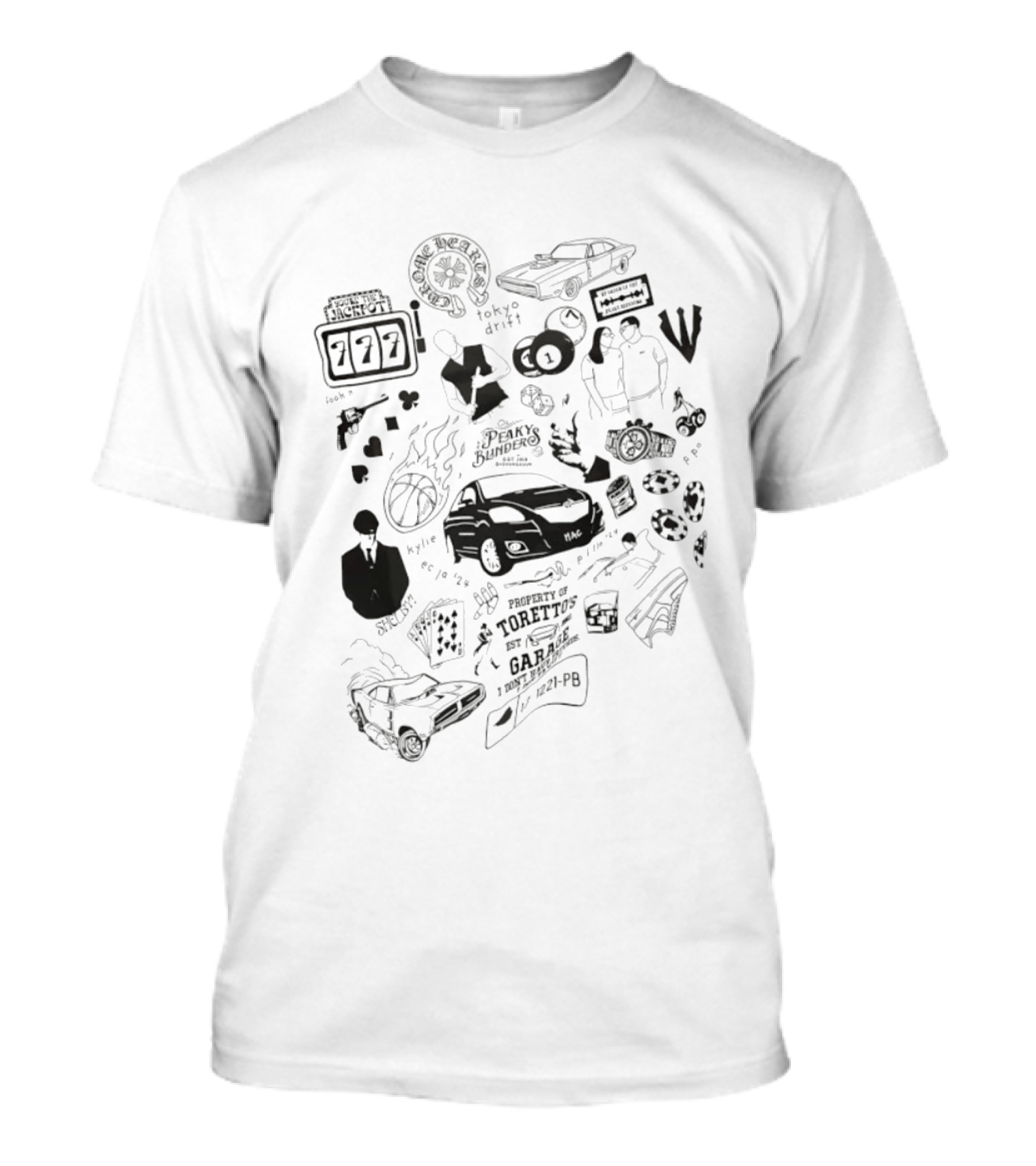 Property Of Toretto's Garage Tokyo Drift Racing Icons 777 PD 221 PB T-Shirt
