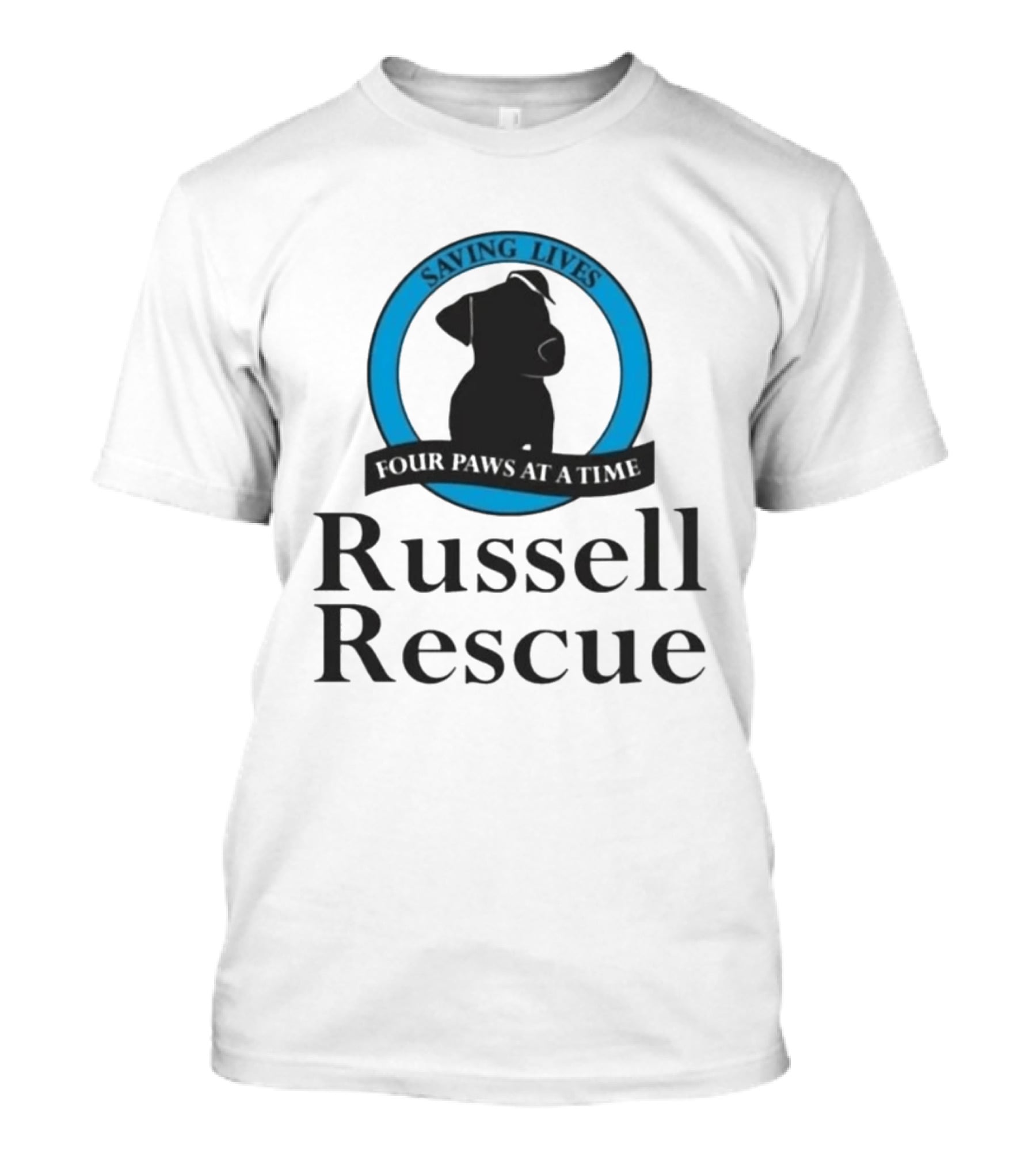 Russell Rescue Saving Lives Four Paws At A Time T-Shirt