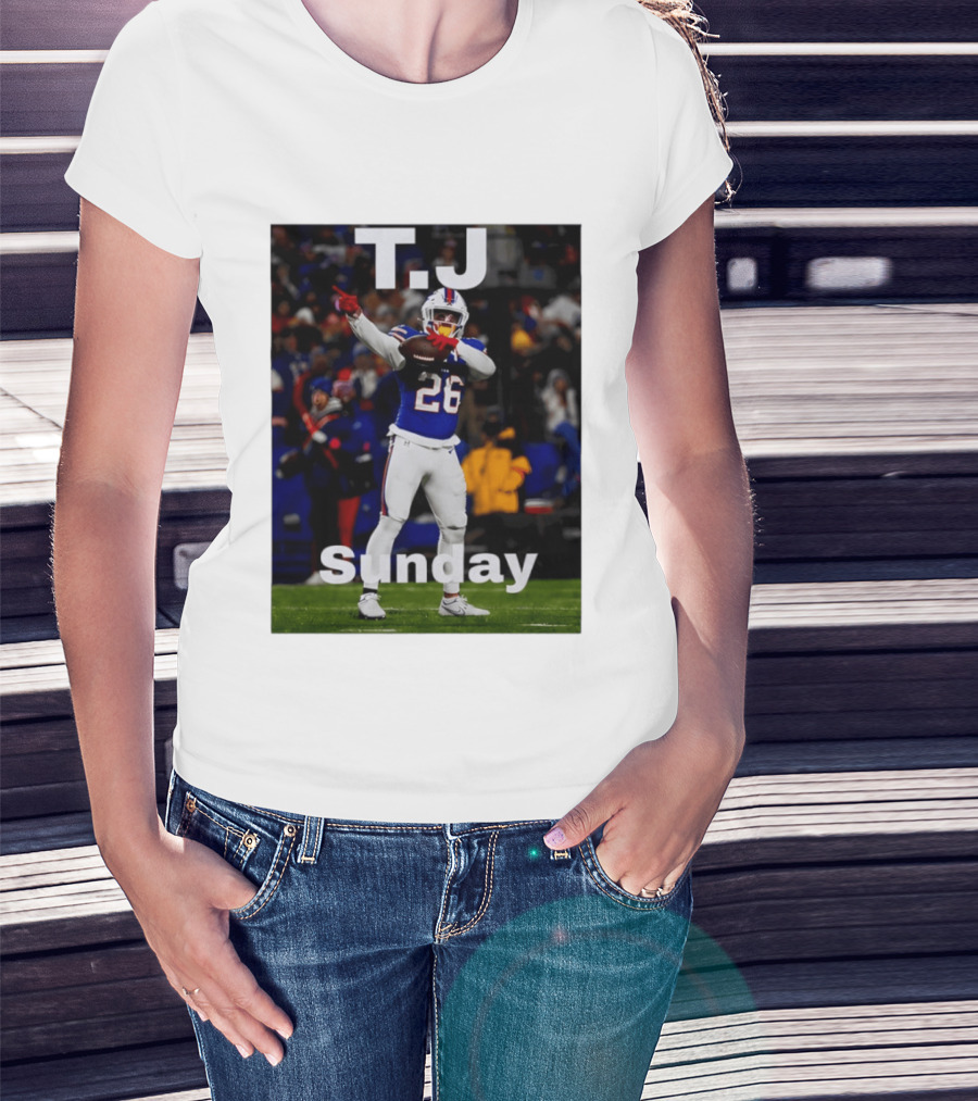 T.J. 26 Buffalo Bills Sunday T-Shirt
