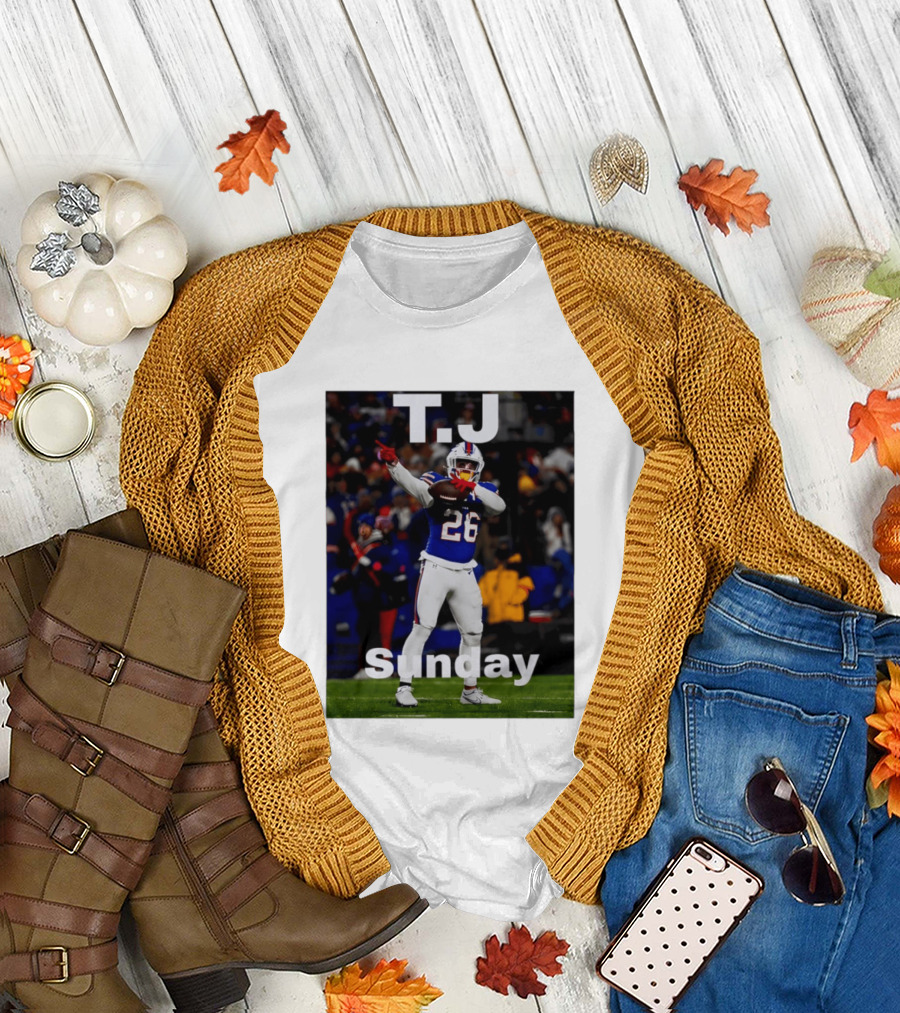 T.J. 26 Buffalo Bills Sunday T-Shirt