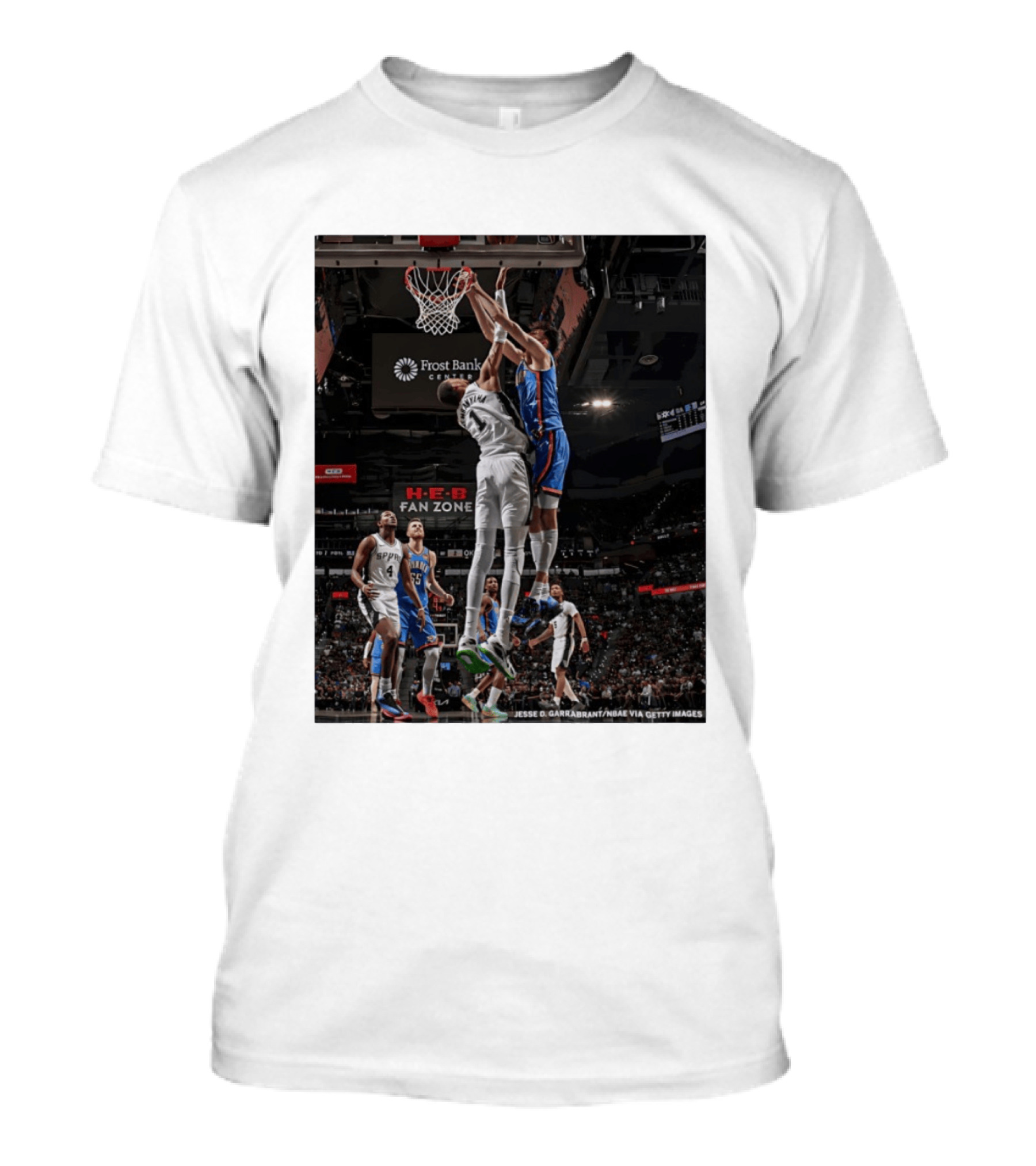 Victor Wembanyama San Antonio Spurs Dunk Vs Oklahoma City NBA Action T-Shirt