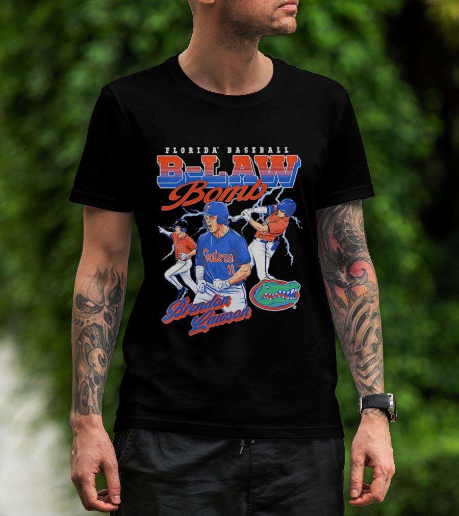 Florida Baseball B Law Bomb Brendan Lawson Gators T-Shirt