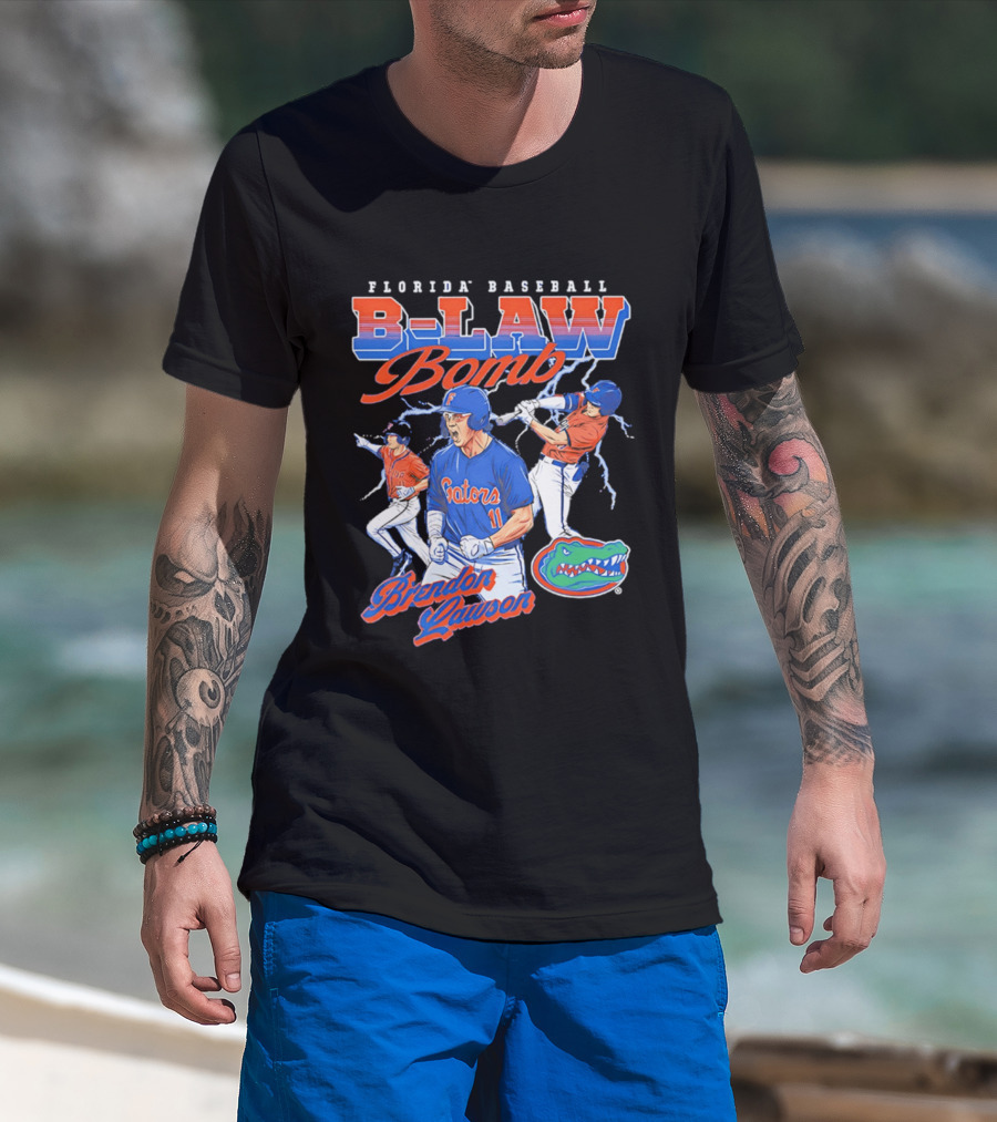 Florida Baseball B Law Bomb Brendan Lawson Gators T-Shirt