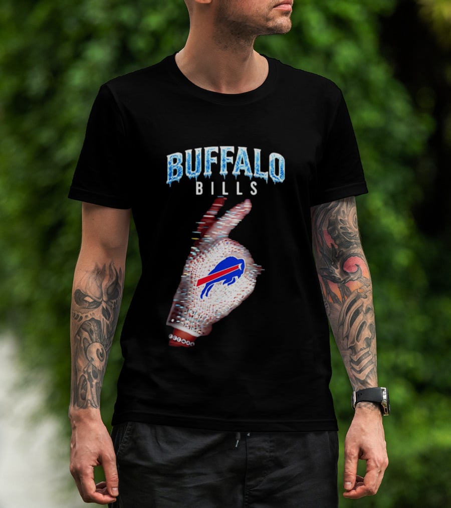 Buffalo Bills Iceman Glove Gesture 2026 T-Shirt