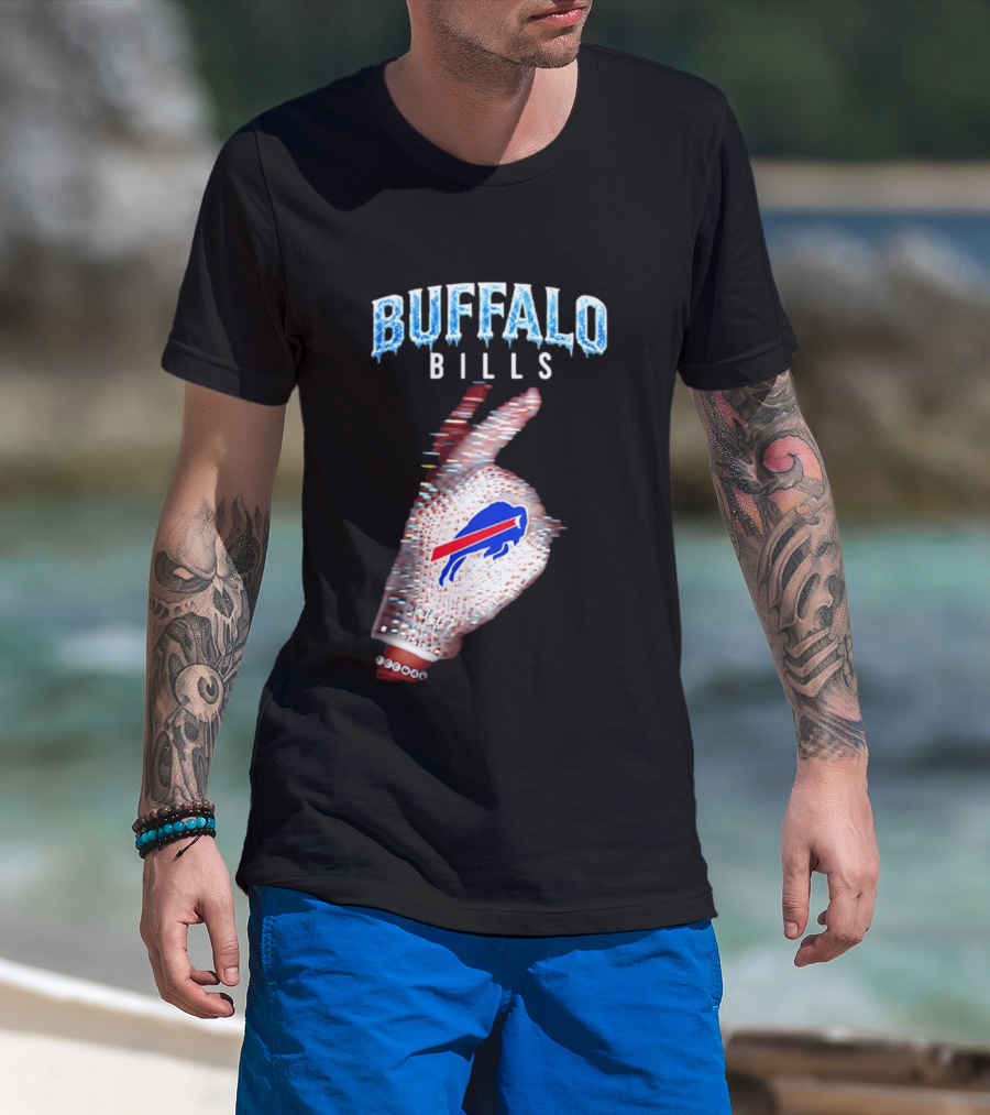 Buffalo Bills Iceman Glove Gesture 2026 T-Shirt