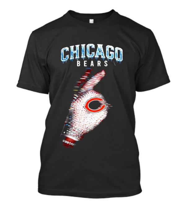 Chicago Bears Iceman 2026 Glitch Effect Football T-Shirt