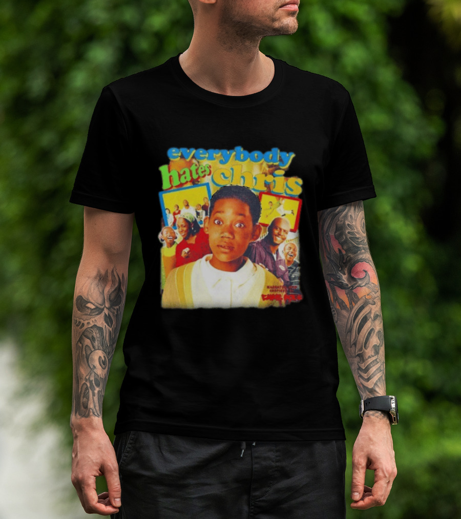 Everybody Hates Chris Show Characters Collage Colorful T-Shirt