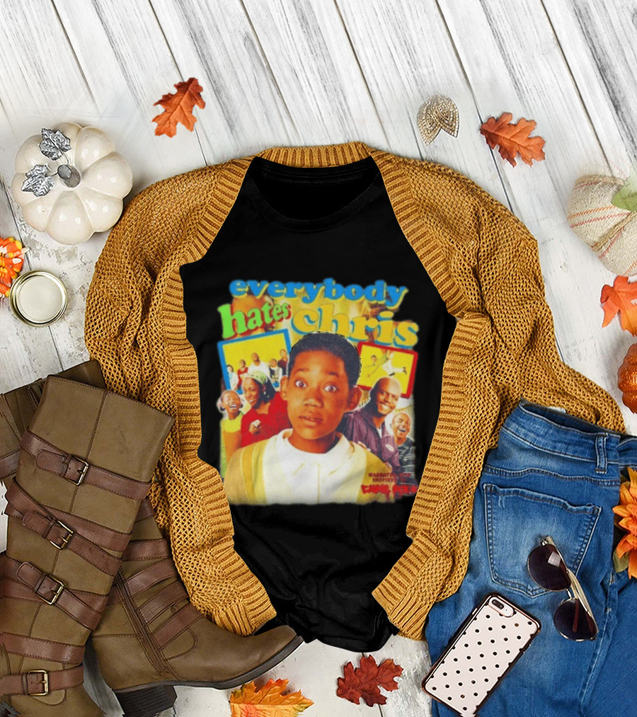 Everybody Hates Chris Show Characters Collage Colorful T-Shirt
