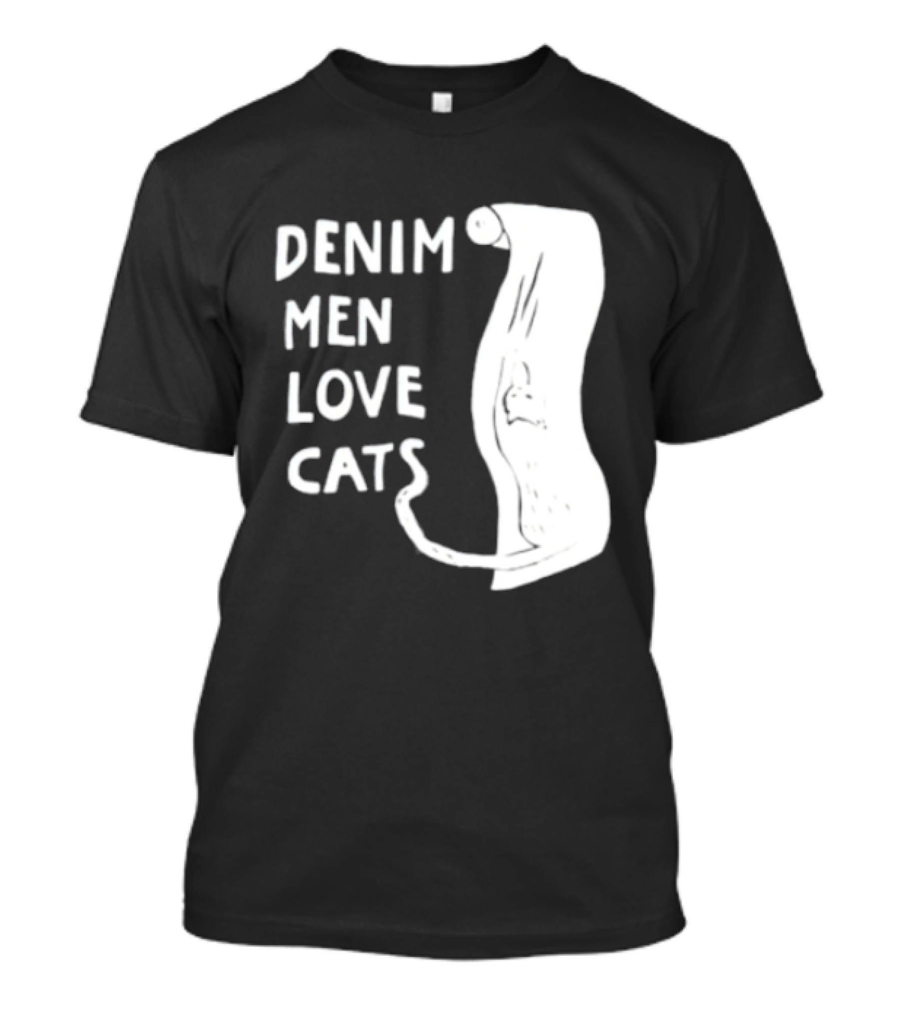 Denim Men Love Cats Fashion T-Shirt