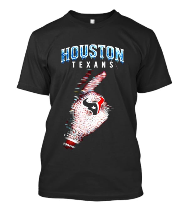 Houston Texans Iceman 2026 Glitch Hand T-Shirt