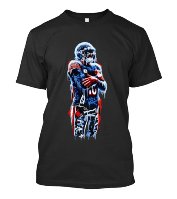 Iceman Chicago Bears Quarterback Caleb Williams Frozen Football T-Shirt