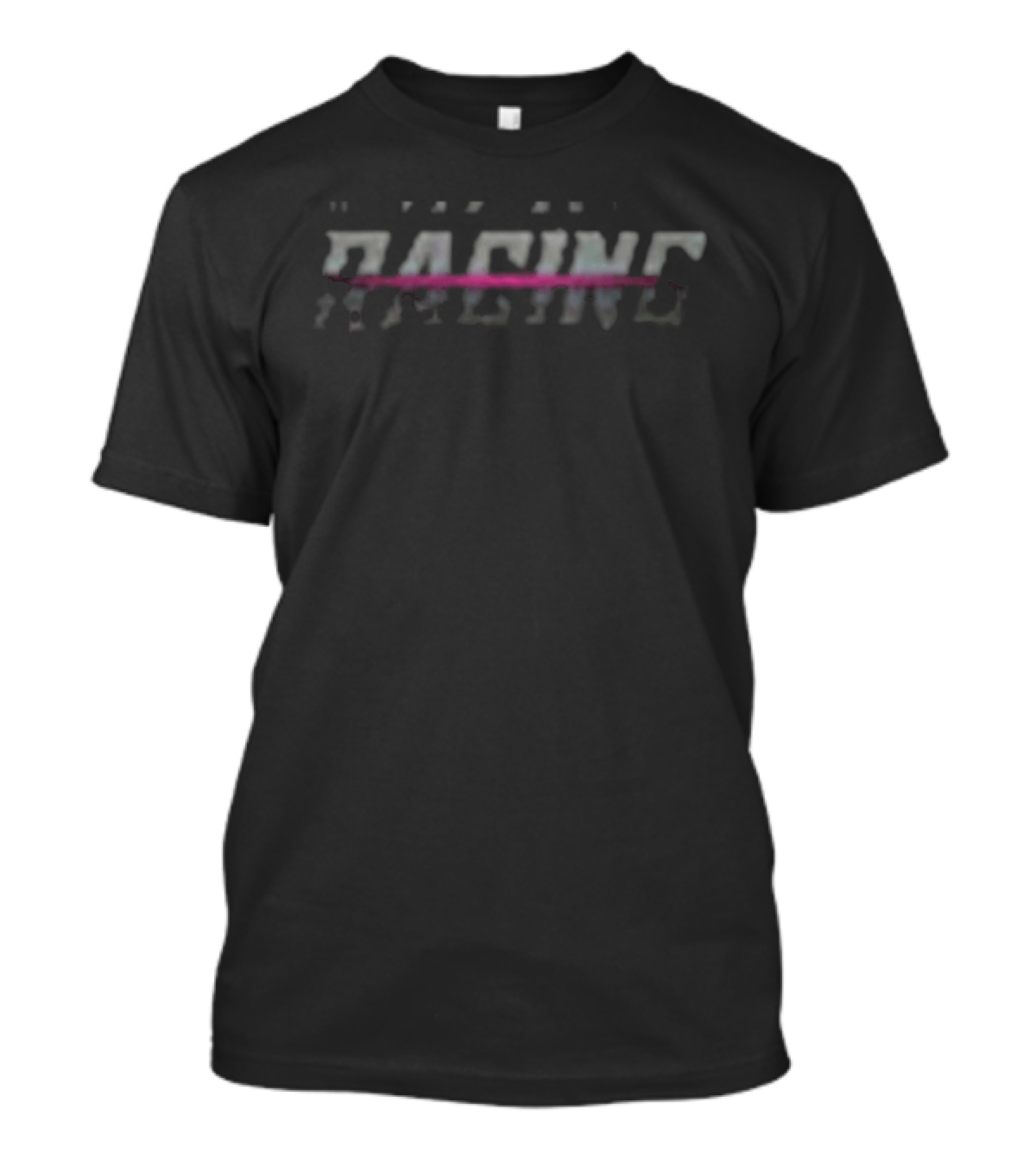 McFarland Racing Retro Style With Bold Pink Stripe And Distressed Look T-Shirt