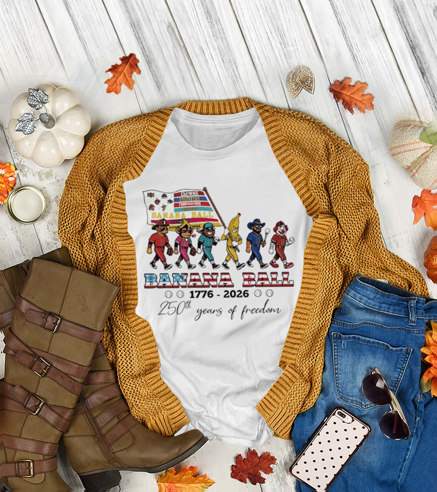 Savannah Bananas Baseball Banana Ball Parade 1776 2026 Celebrating 250th Years of Freedom T-Shirt