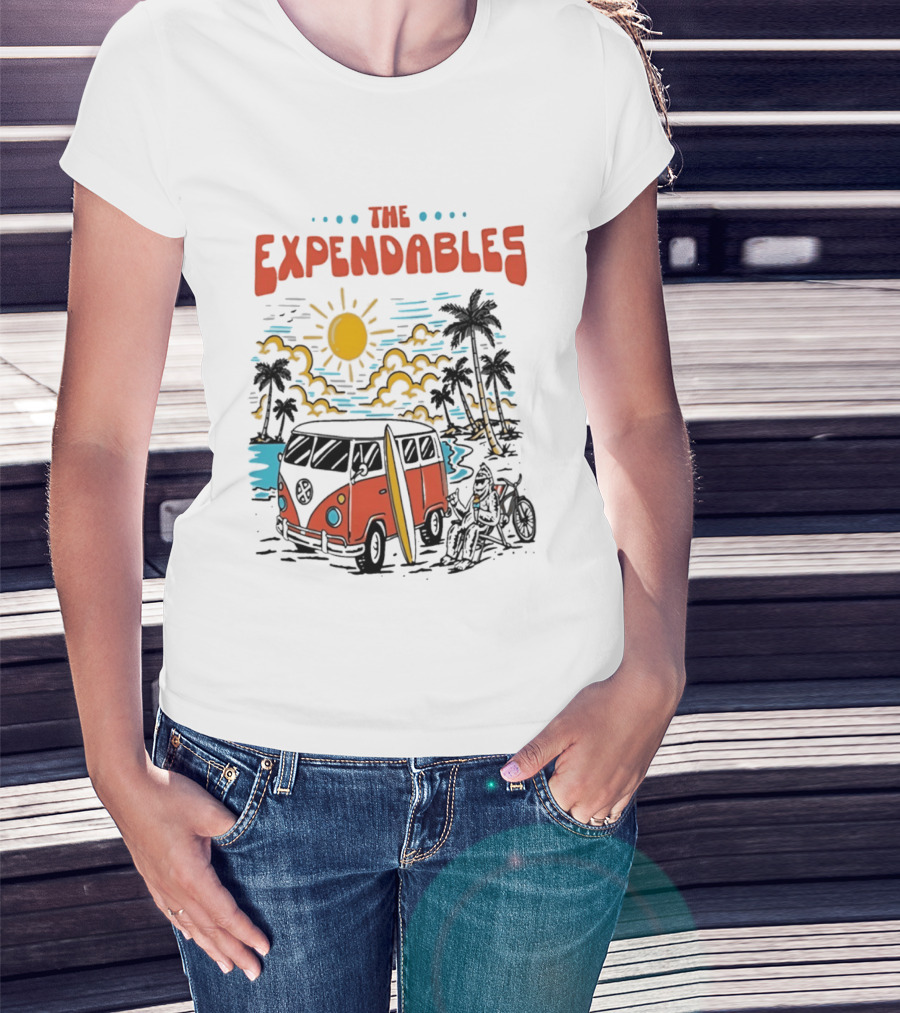 The Expendables Santa Cruz Surf Van Beach Sunset Scene 2026 T-Shirt