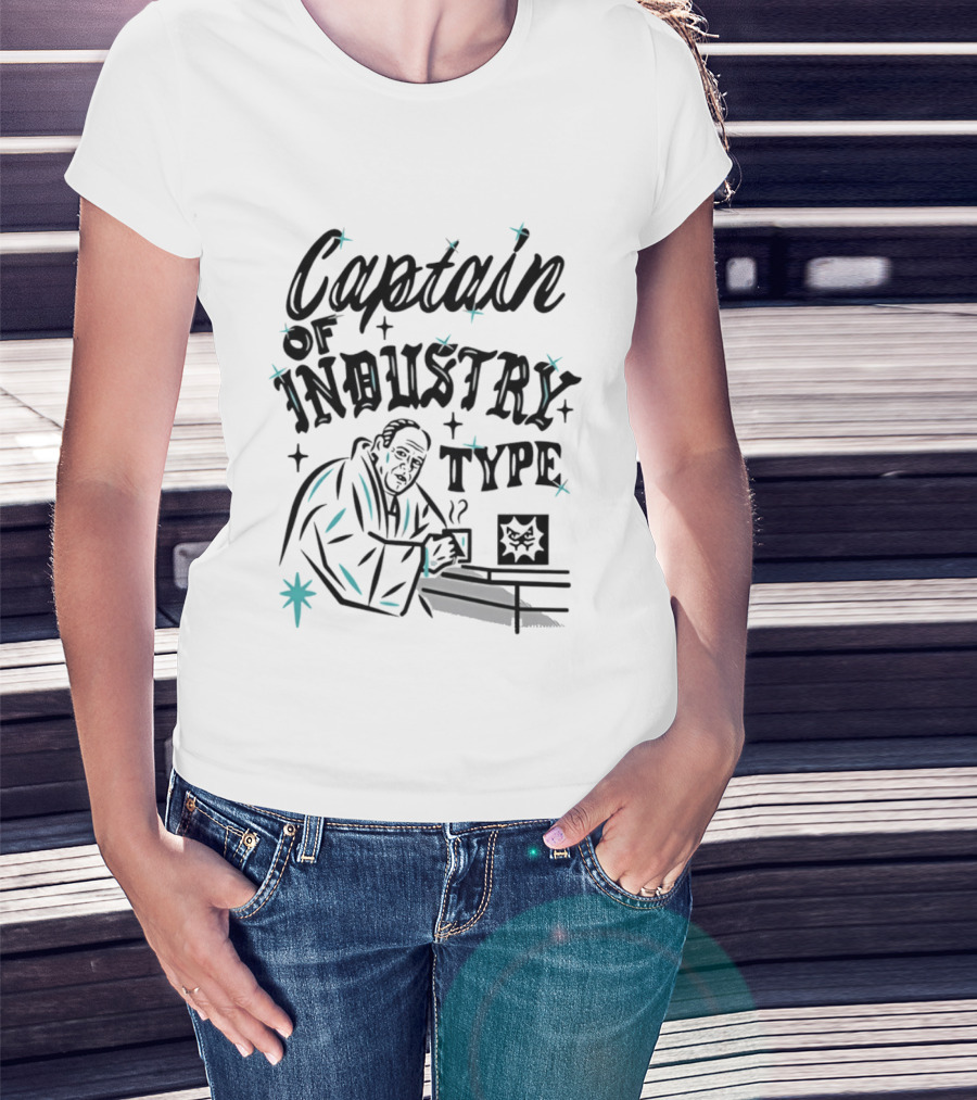 Captain Of Industry Type Tony Soprano Coffee Mafia T-Shirt