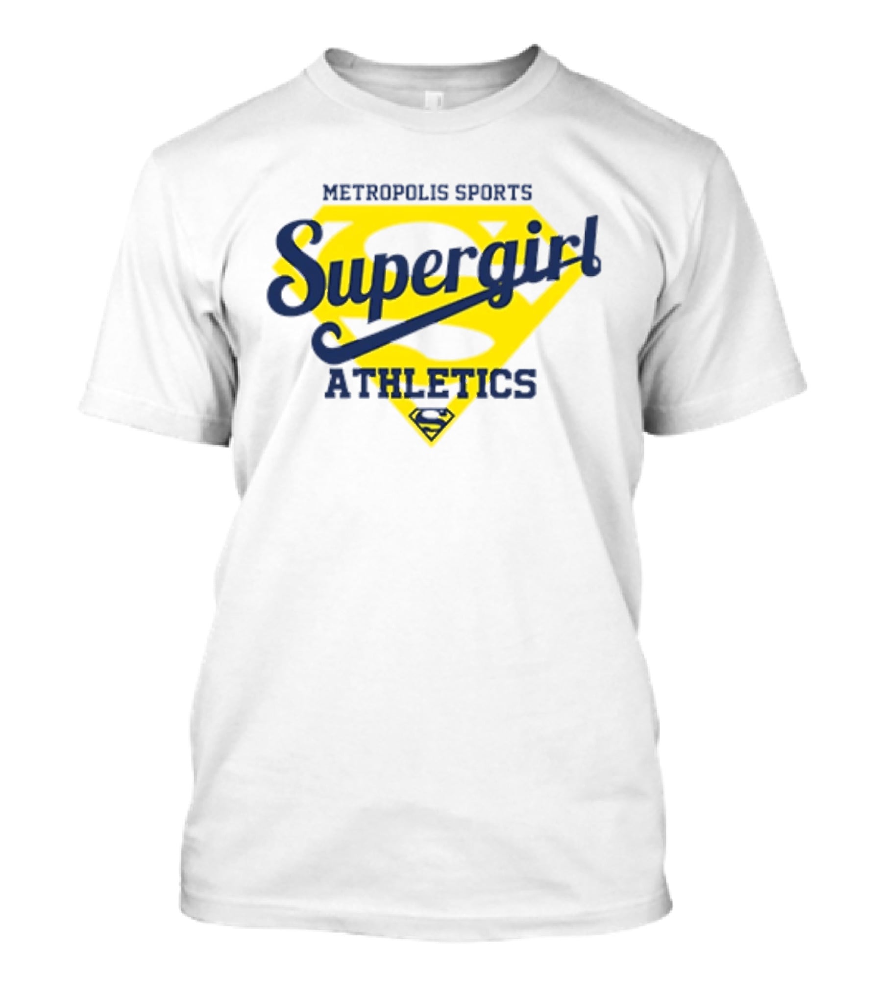 Supergirl Athletics Metropolis Sports Iconic Yellow Shield T-Shirt