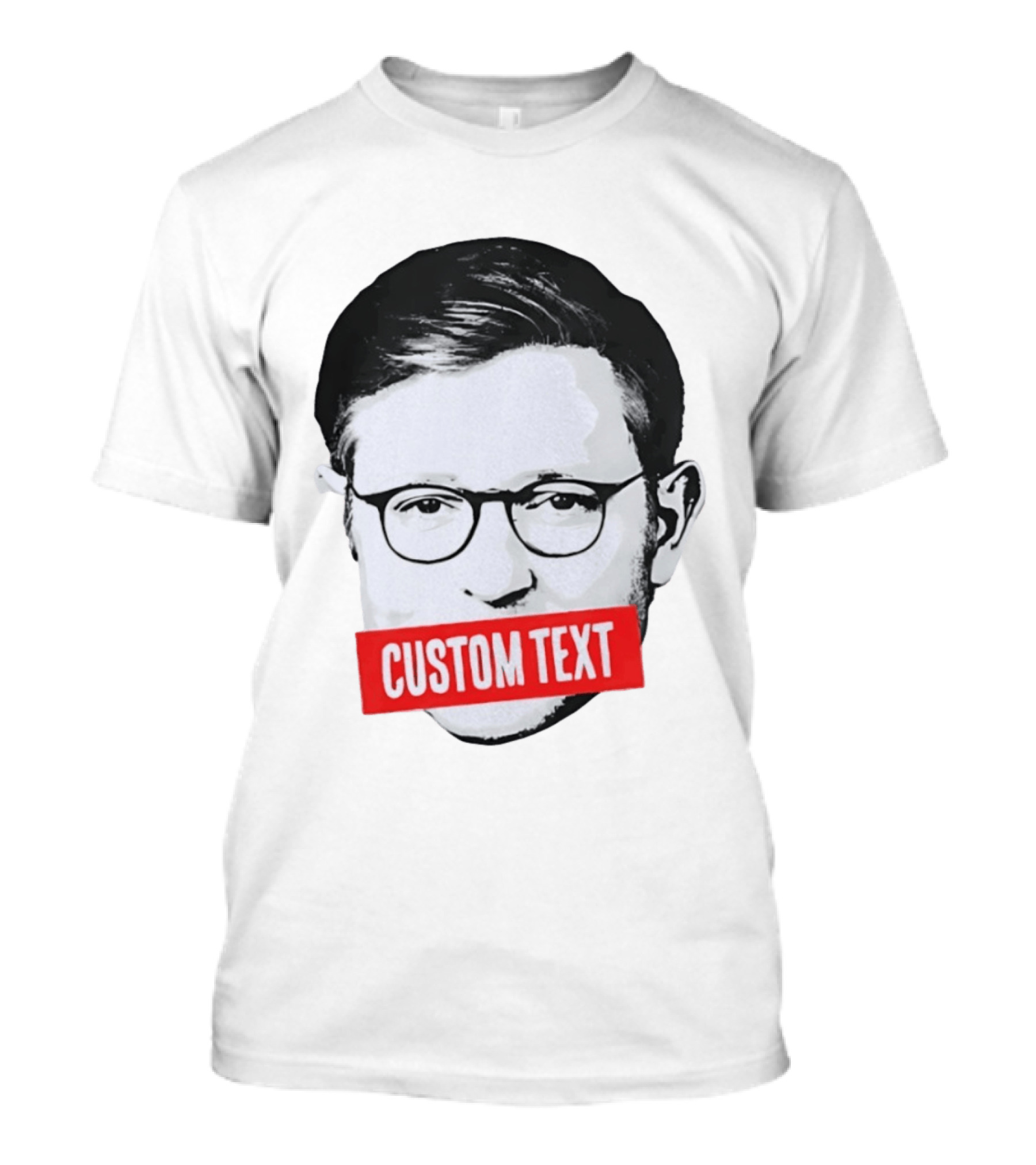 Mike Johnson Silenced Voice Custom Text Stencil T-Shirt