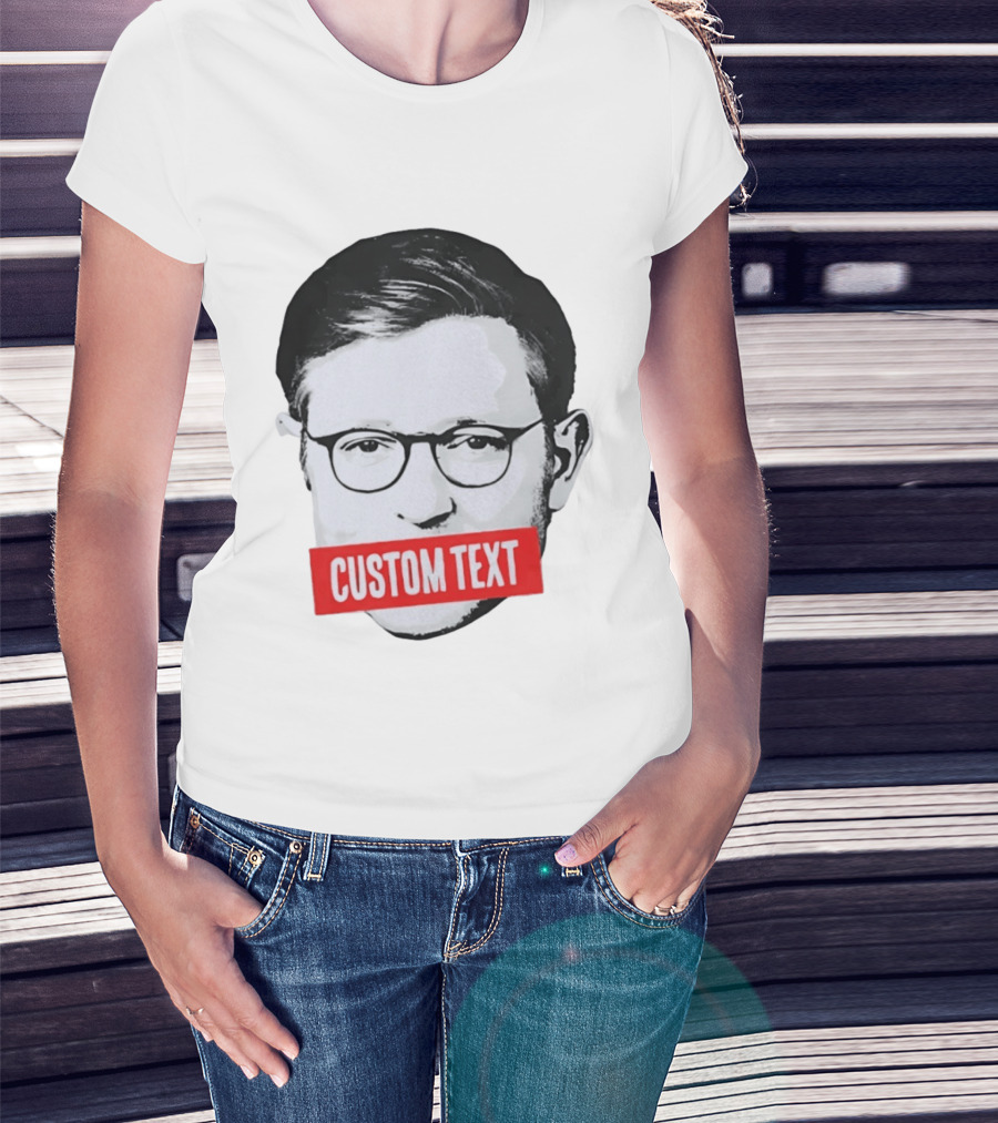 Mike Johnson Silenced Voice Custom Text Stencil T-Shirt