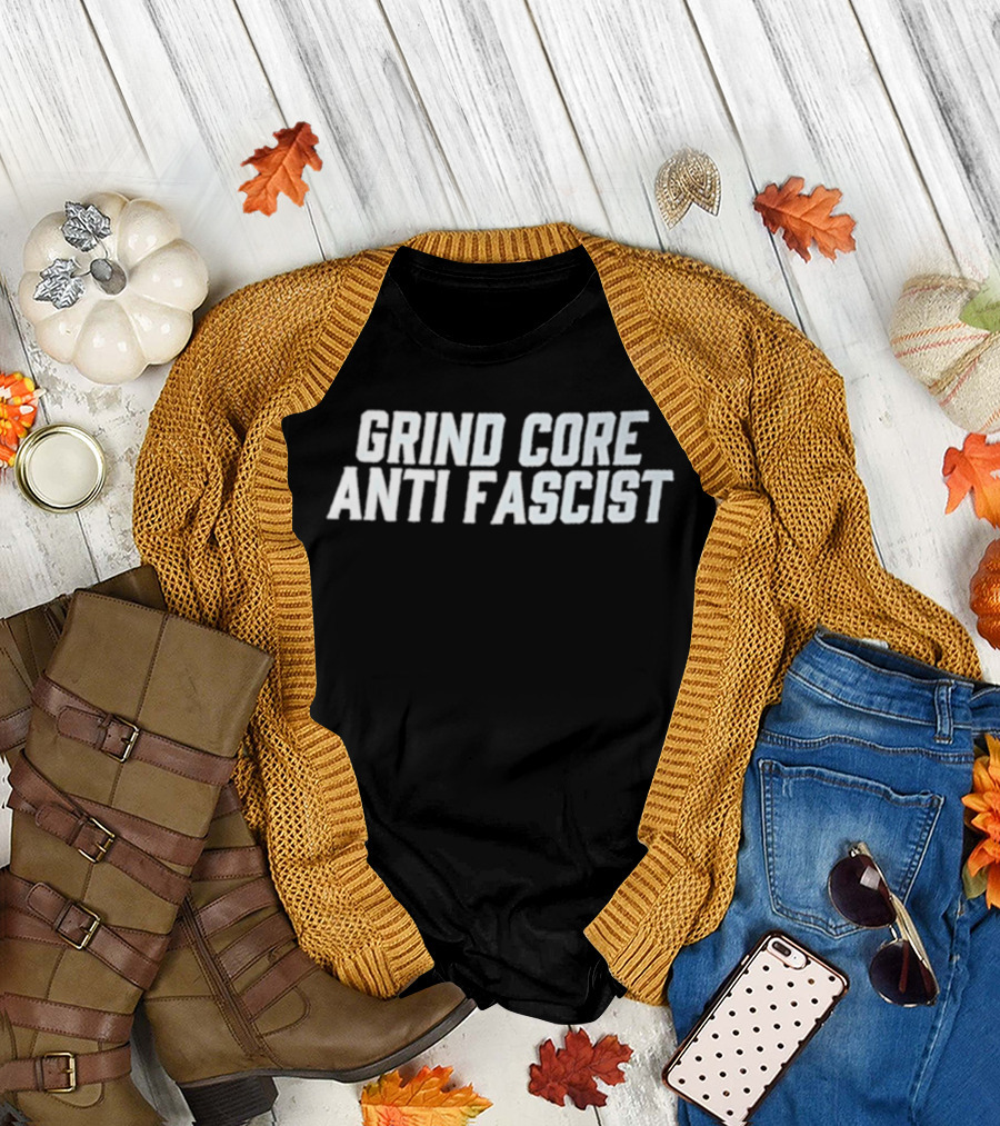 Grind Core Anti Fascist Band Music T-Shirt