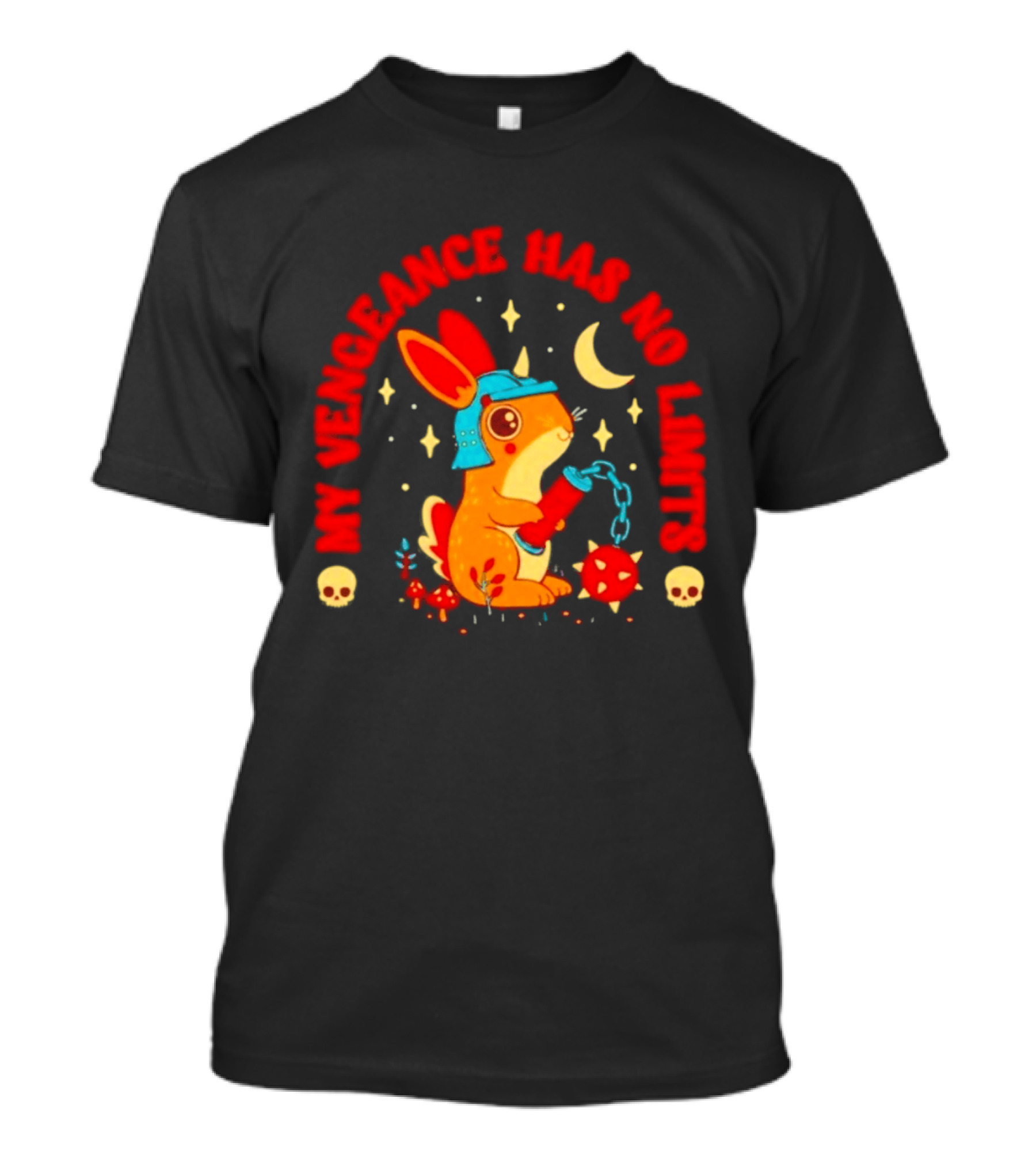 My Vengeance Has No Limits Killer Rabbit With Skull Moon And Stars T-Shirt