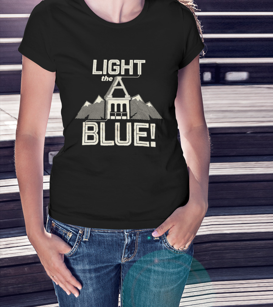 Light The A Blue Utah State University T-Shirt