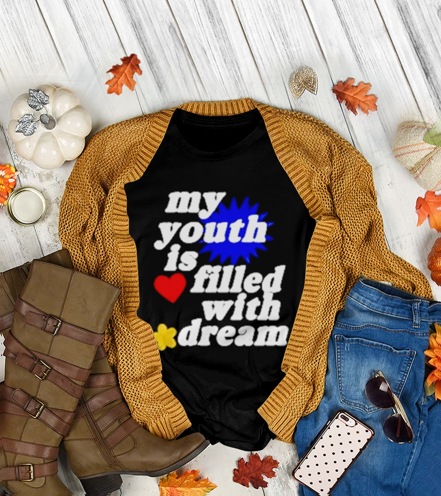 my youth is filled with dream heart star burst T-Shirt