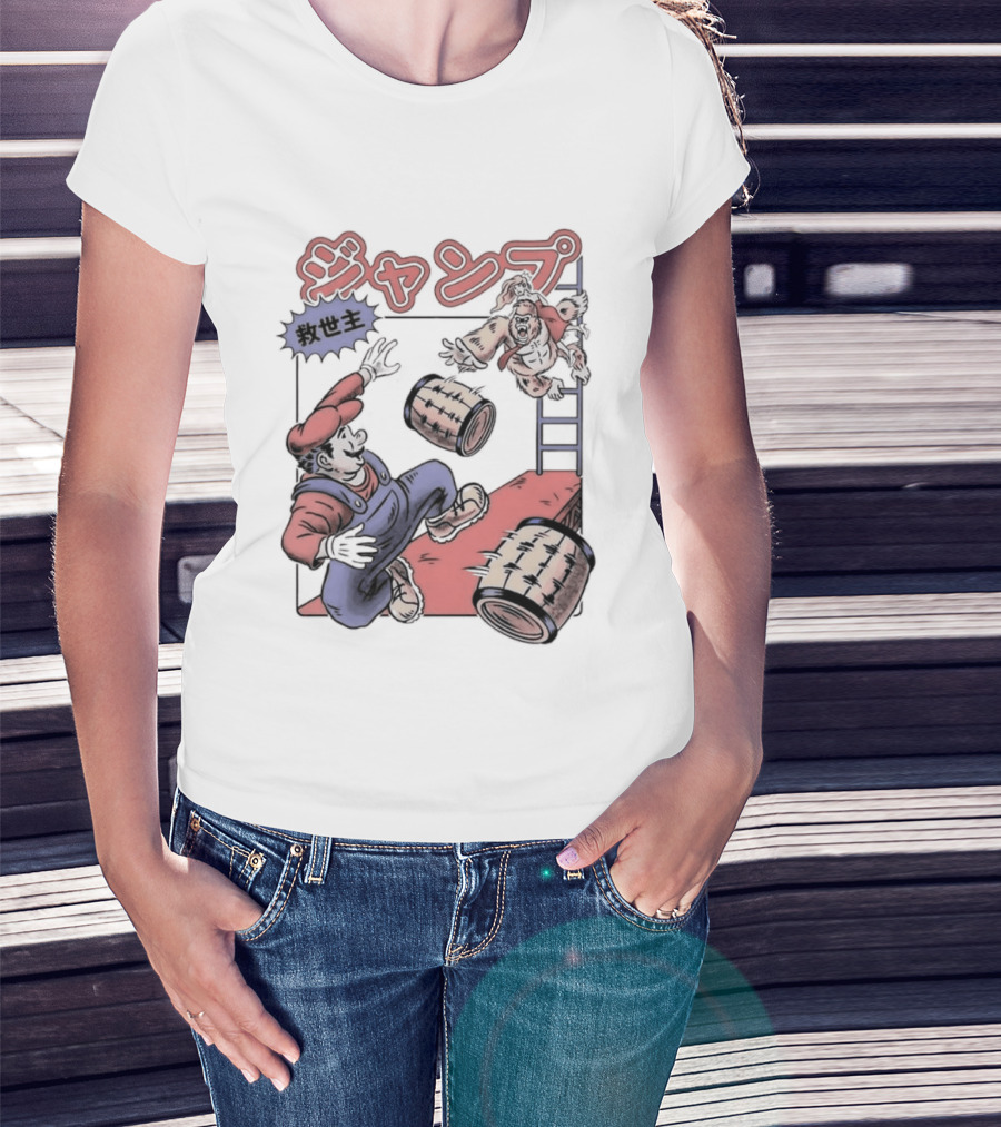 Donkey Kong Barrels Princess Pauline T-Shirt