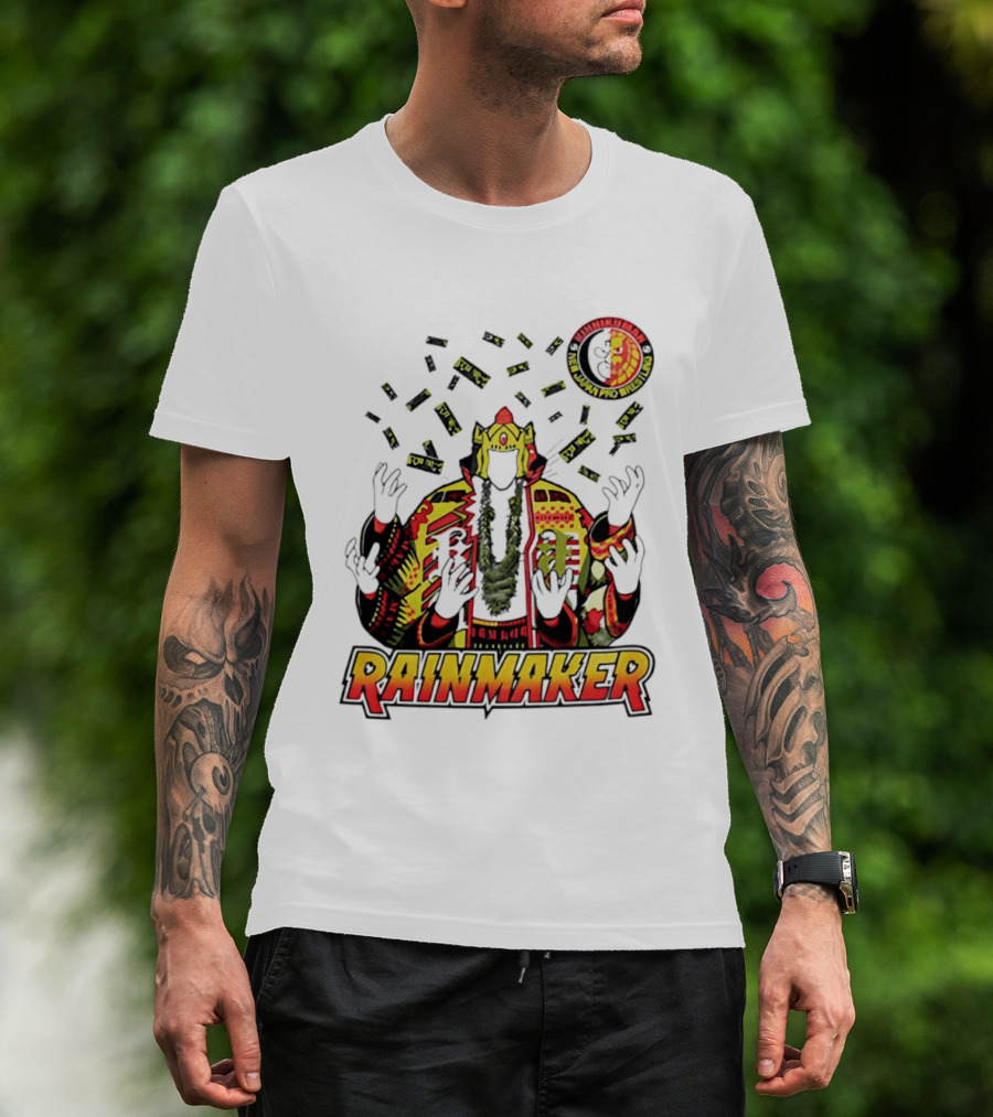 Kinnikuman New Japan Pro Wrestling Rainmaker Iconic Collab T-Shirt
