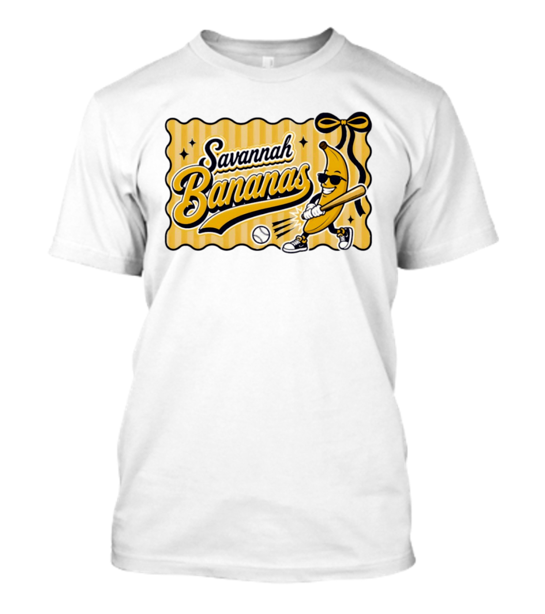 Savannah Bananas Baseball Team Cartoon Character Batting Savannah Georgia 2026 T-Shirt