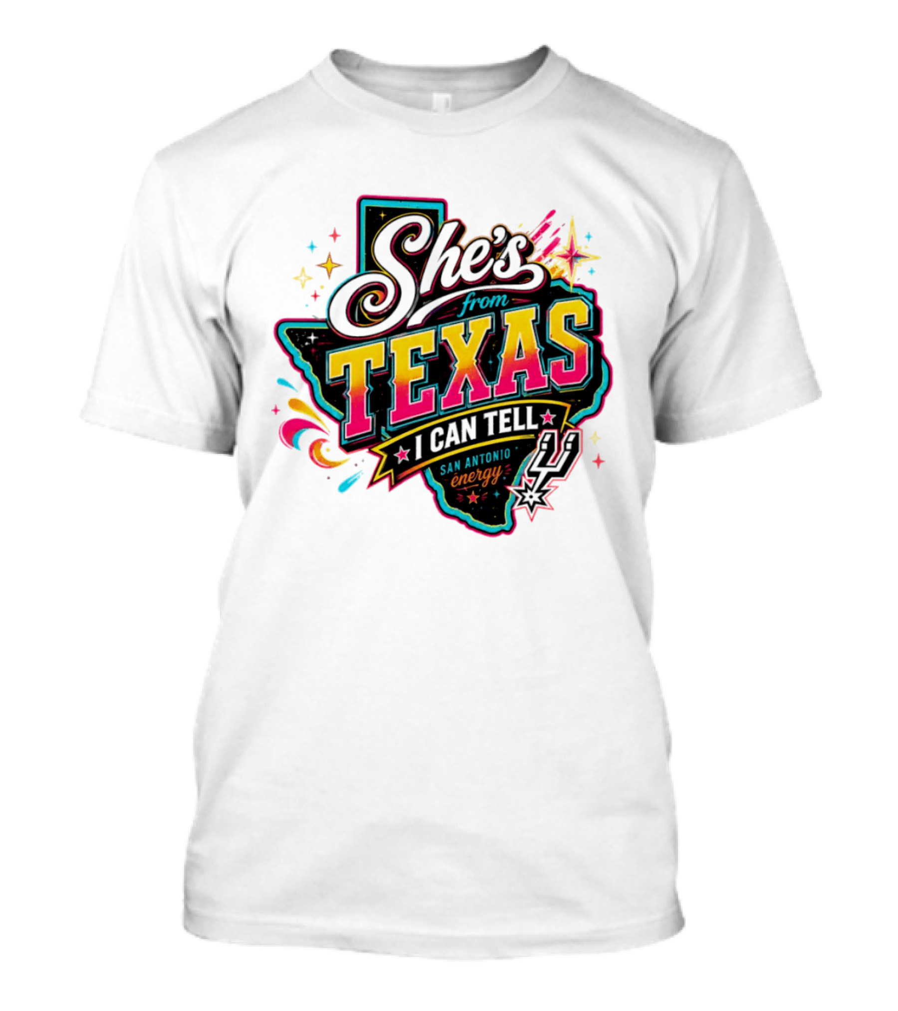 She's From Texas I Can Tell San Antonio Energy Spurs T-Shirt