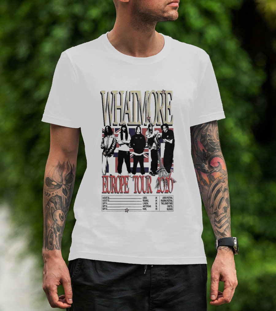 Whatmore Europe Tour 2026 Band Union Jack T-Shirt