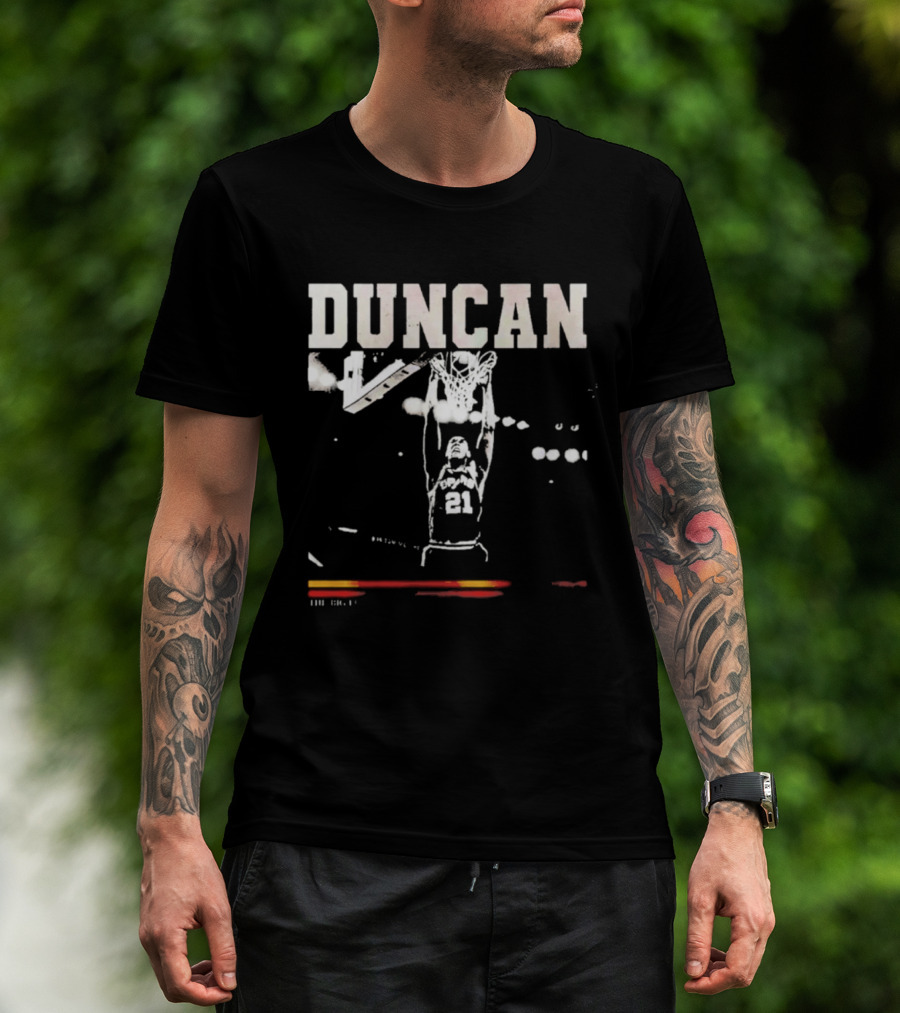 Tim Duncan Dunk Spurs Big Fundamental 21 T-Shirt