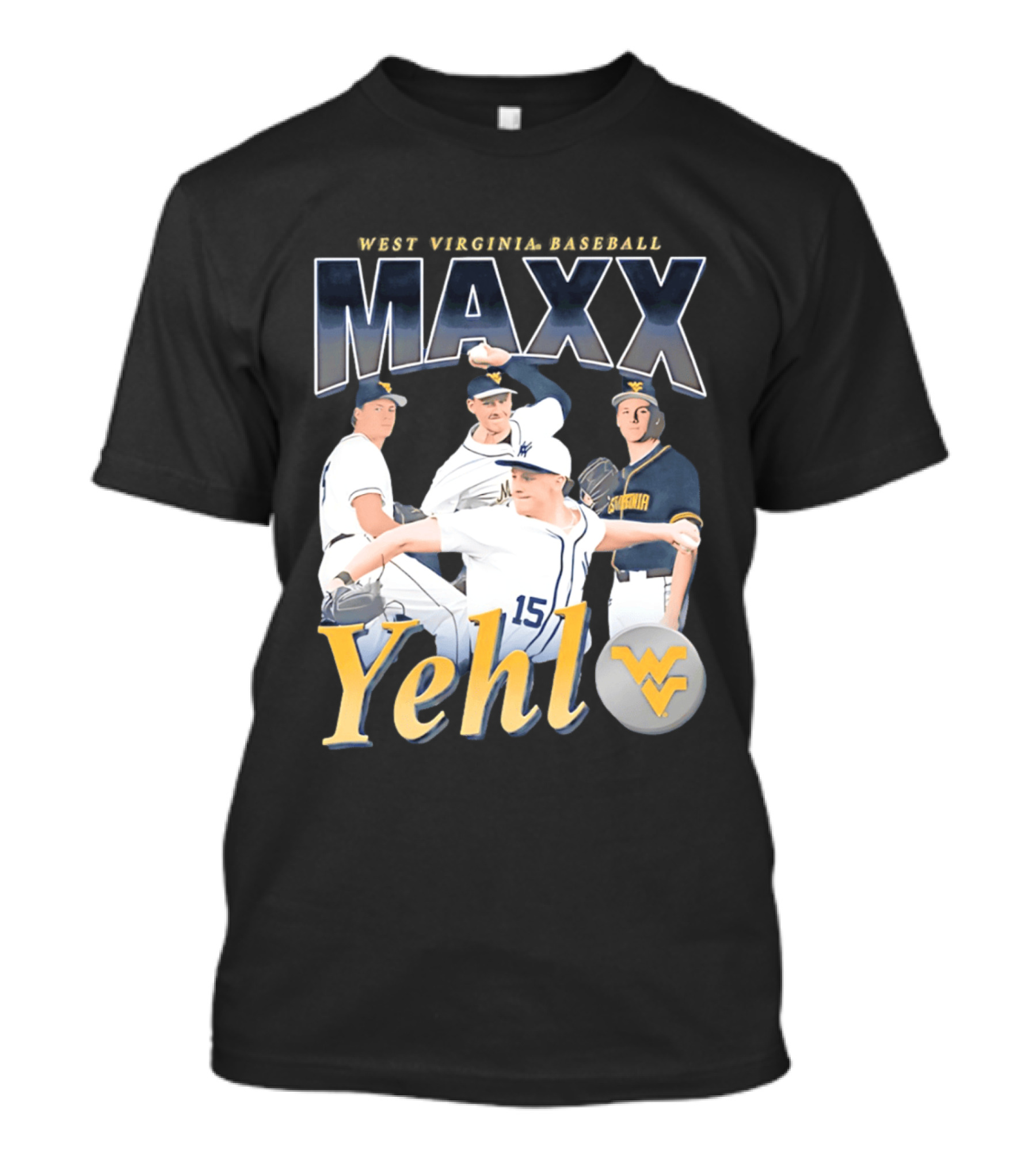 West Virginia Baseball Maxx Yehl WV Iconic Sports T-Shirt