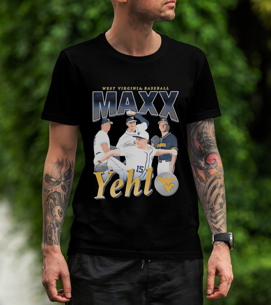West Virginia Baseball Maxx Yehl WV Iconic Sports T-Shirt